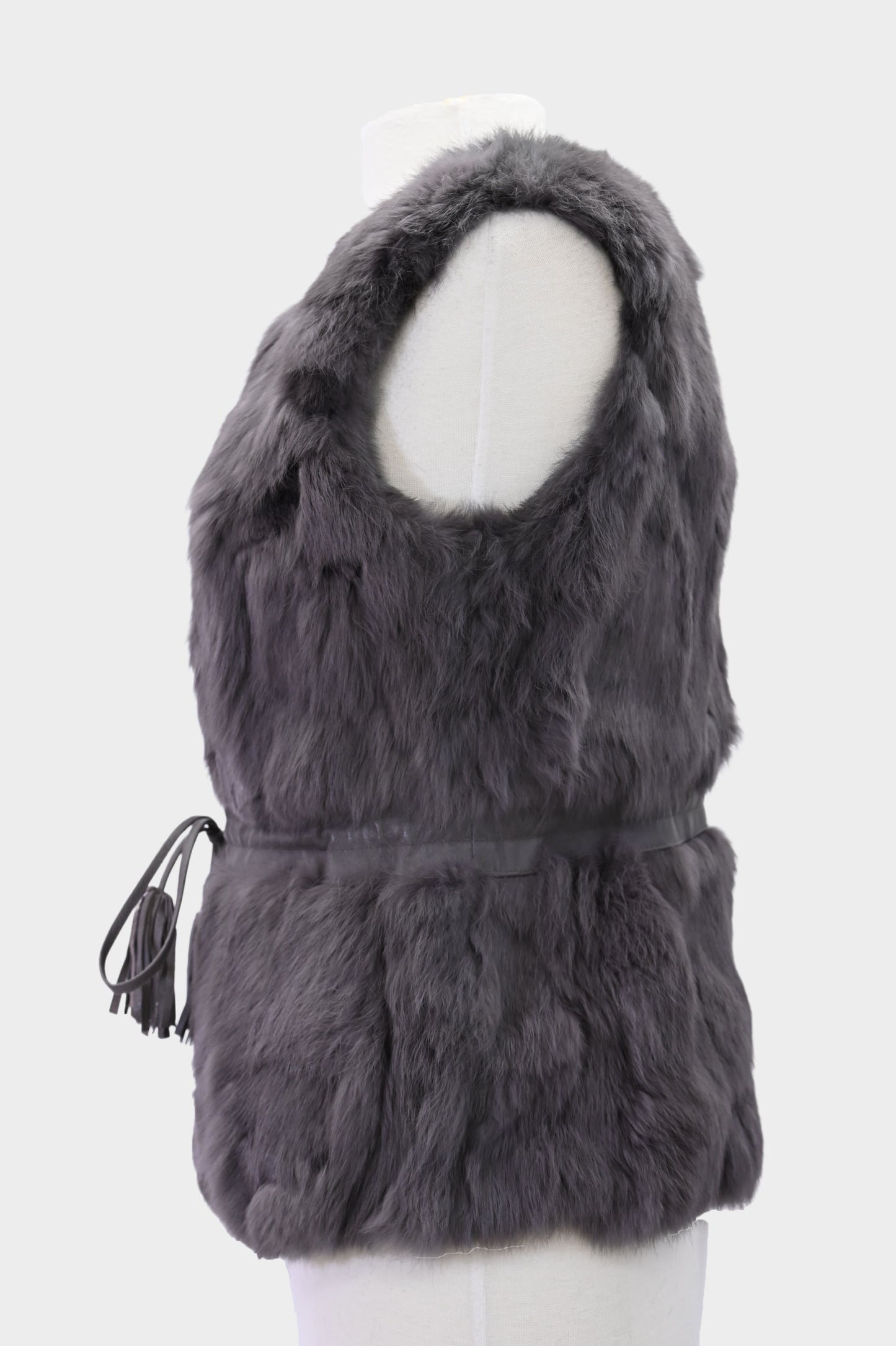 Rabbit Fur & Leather Vest