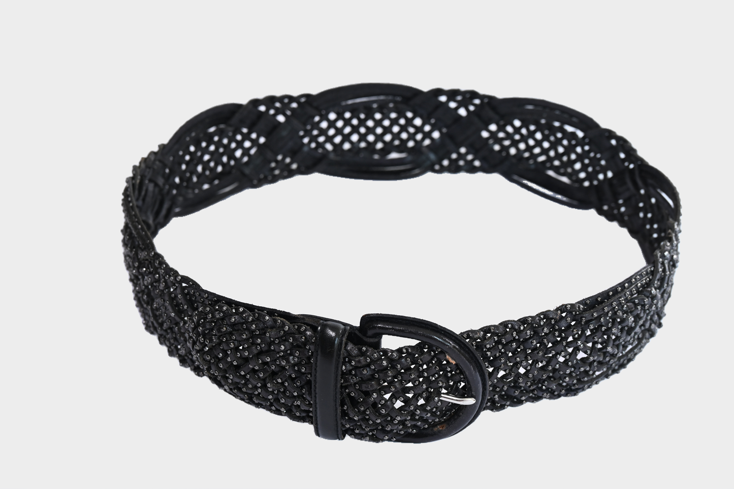 Ralph Lauren Collection Handwoven Studded Leather Belt