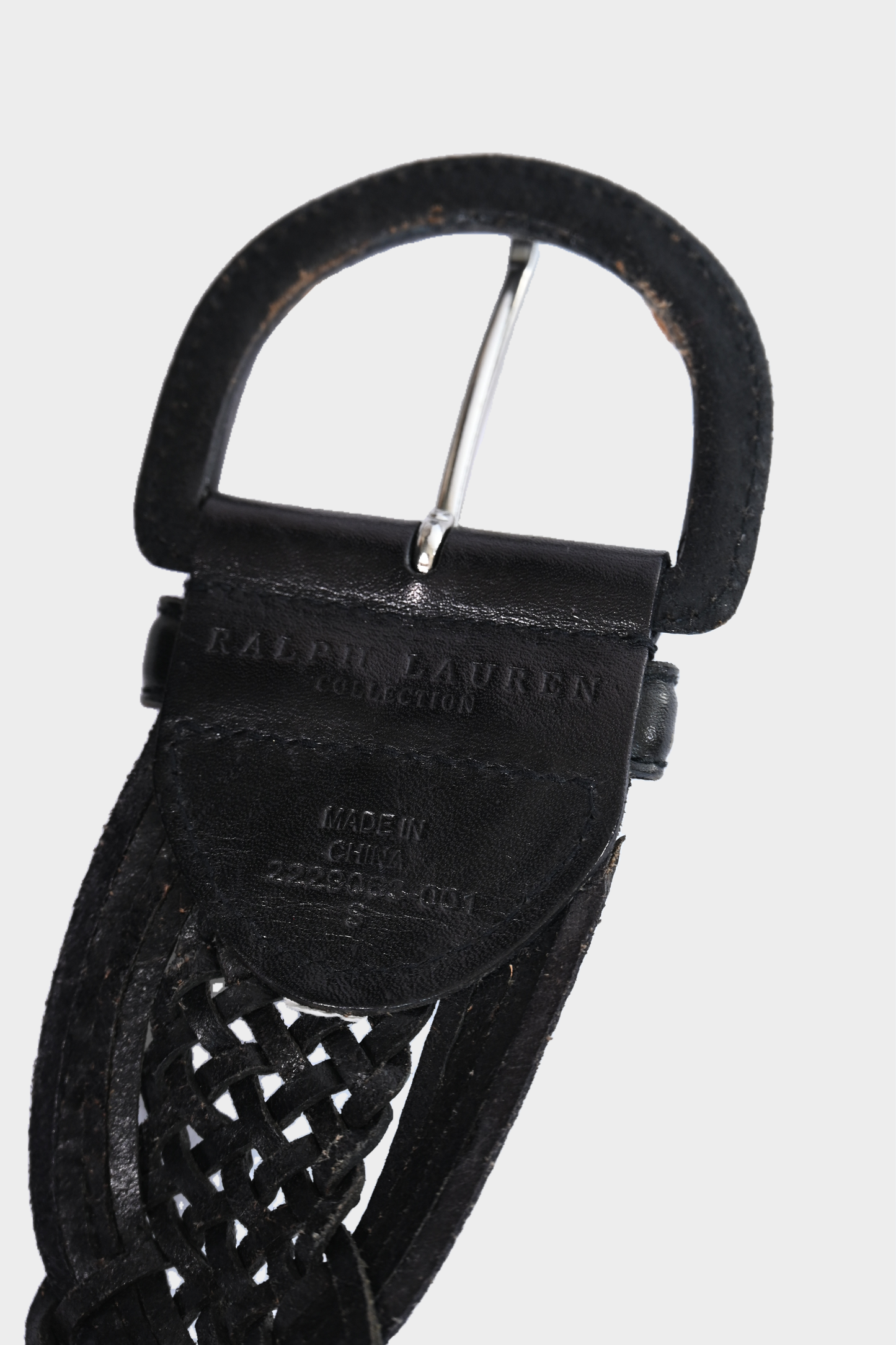 Ralph Lauren Collection Handwoven Studded Leather Belt