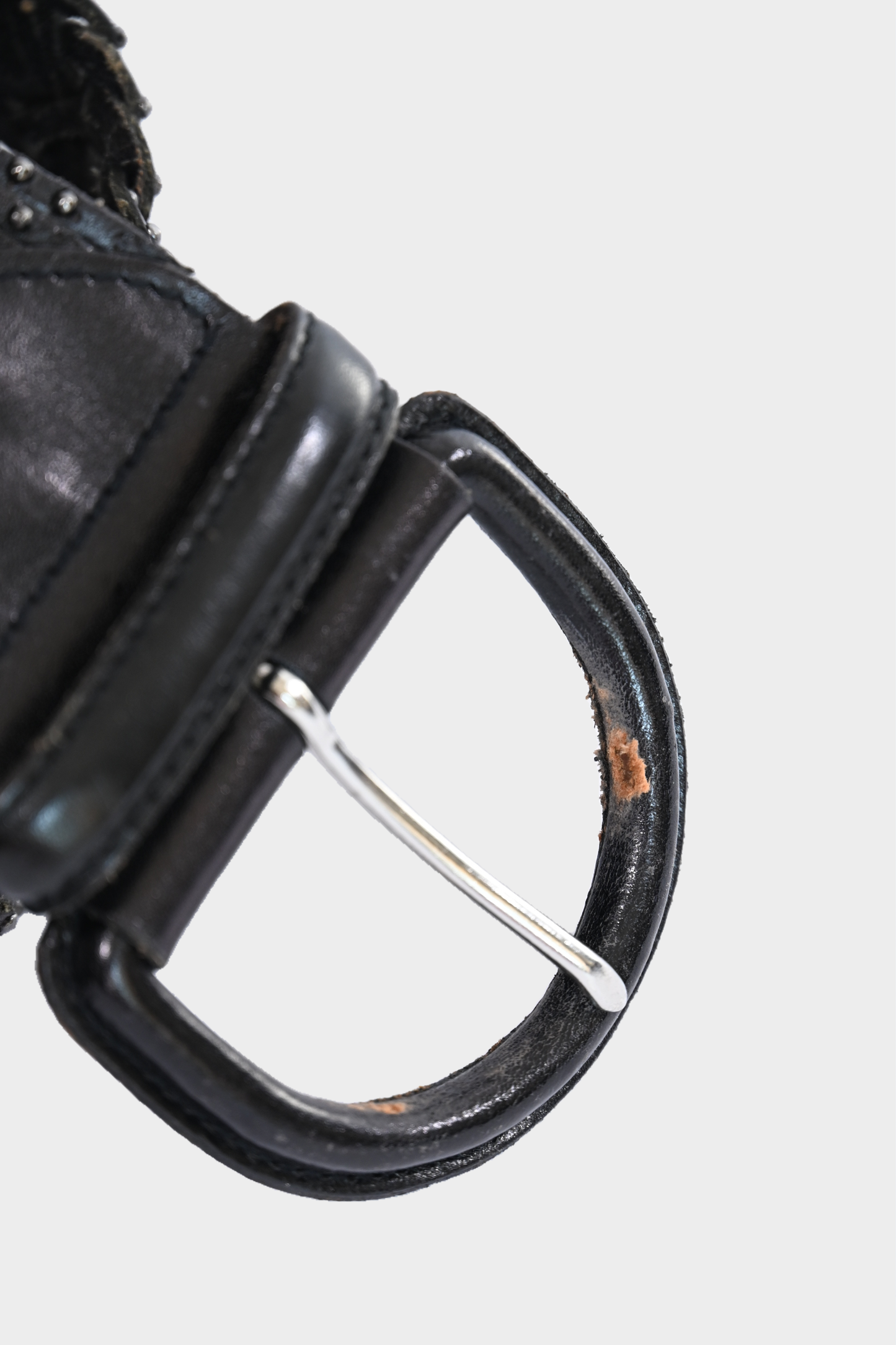Ralph Lauren Collection Handwoven Studded Leather Belt