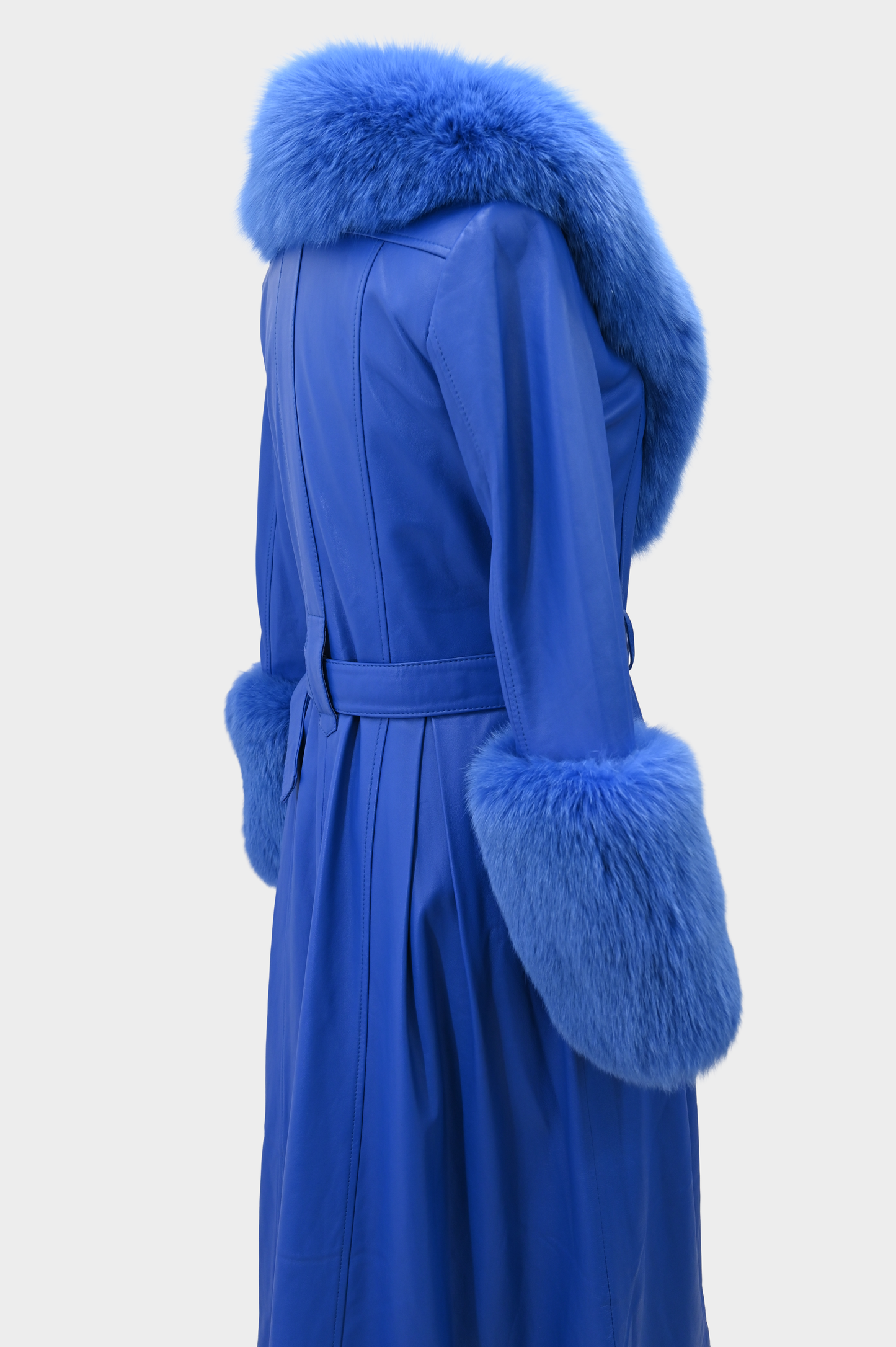 Saks Potts Leather Fox Fur Coat