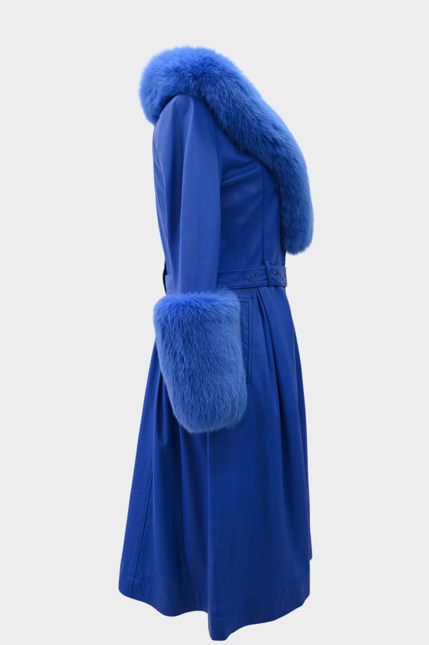 Saks Potts Leather Fox Fur Coat