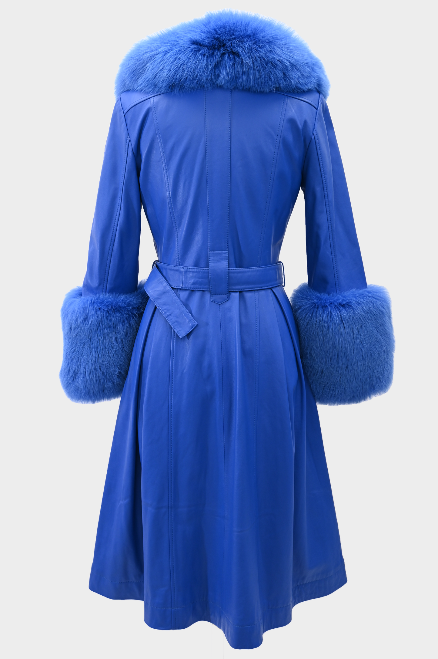 Saks Potts Leather Fox Fur Coat