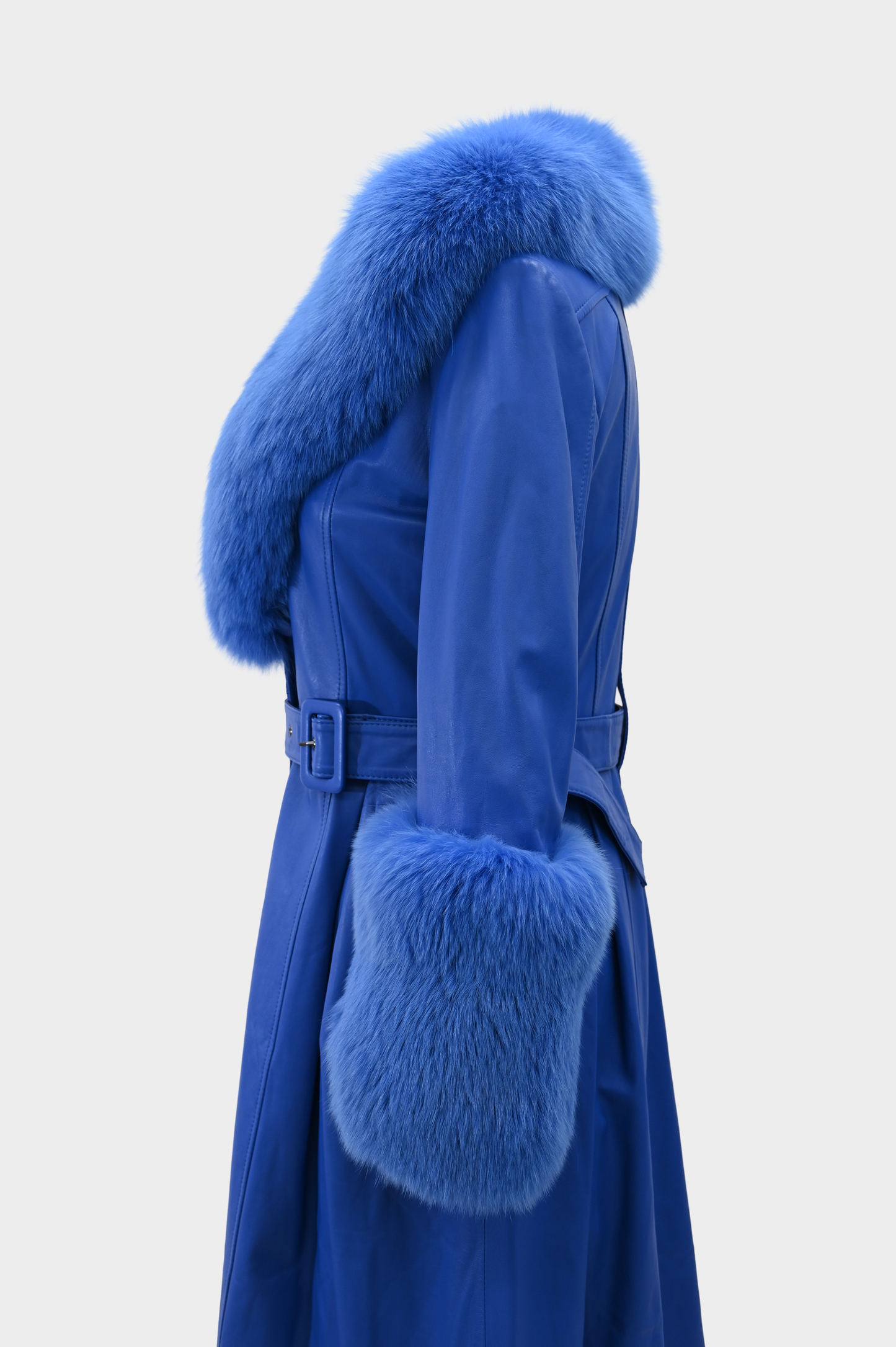 Saks Potts Leather Fox Fur Coat