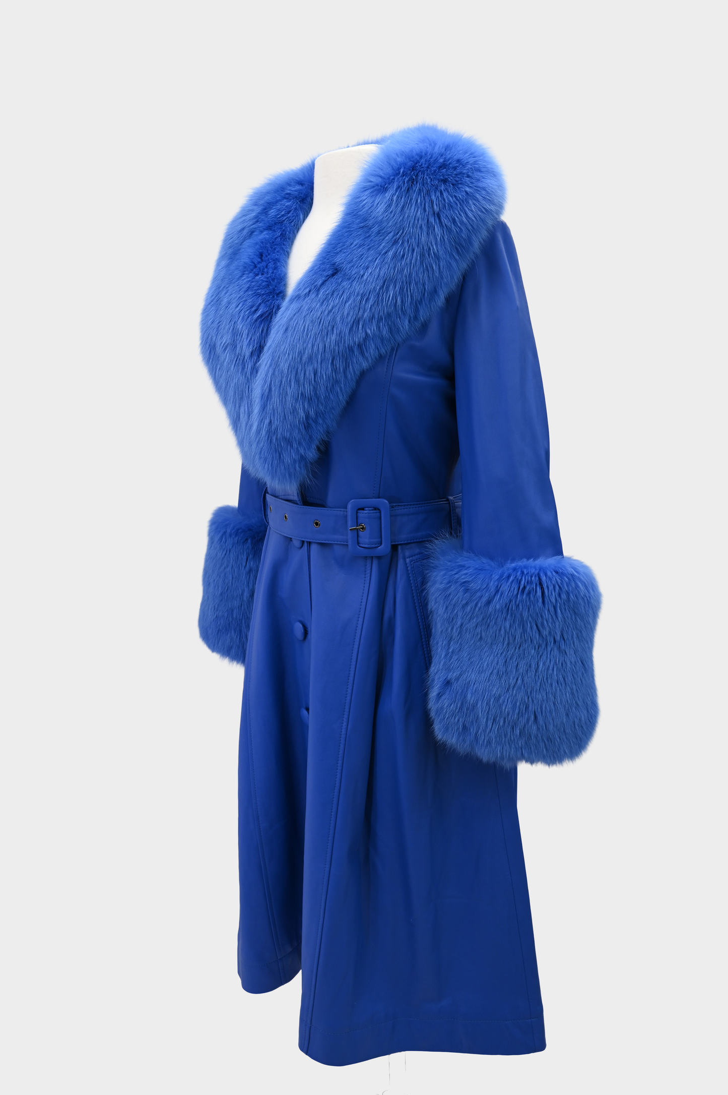 Saks Potts Leather Fox Fur Coat