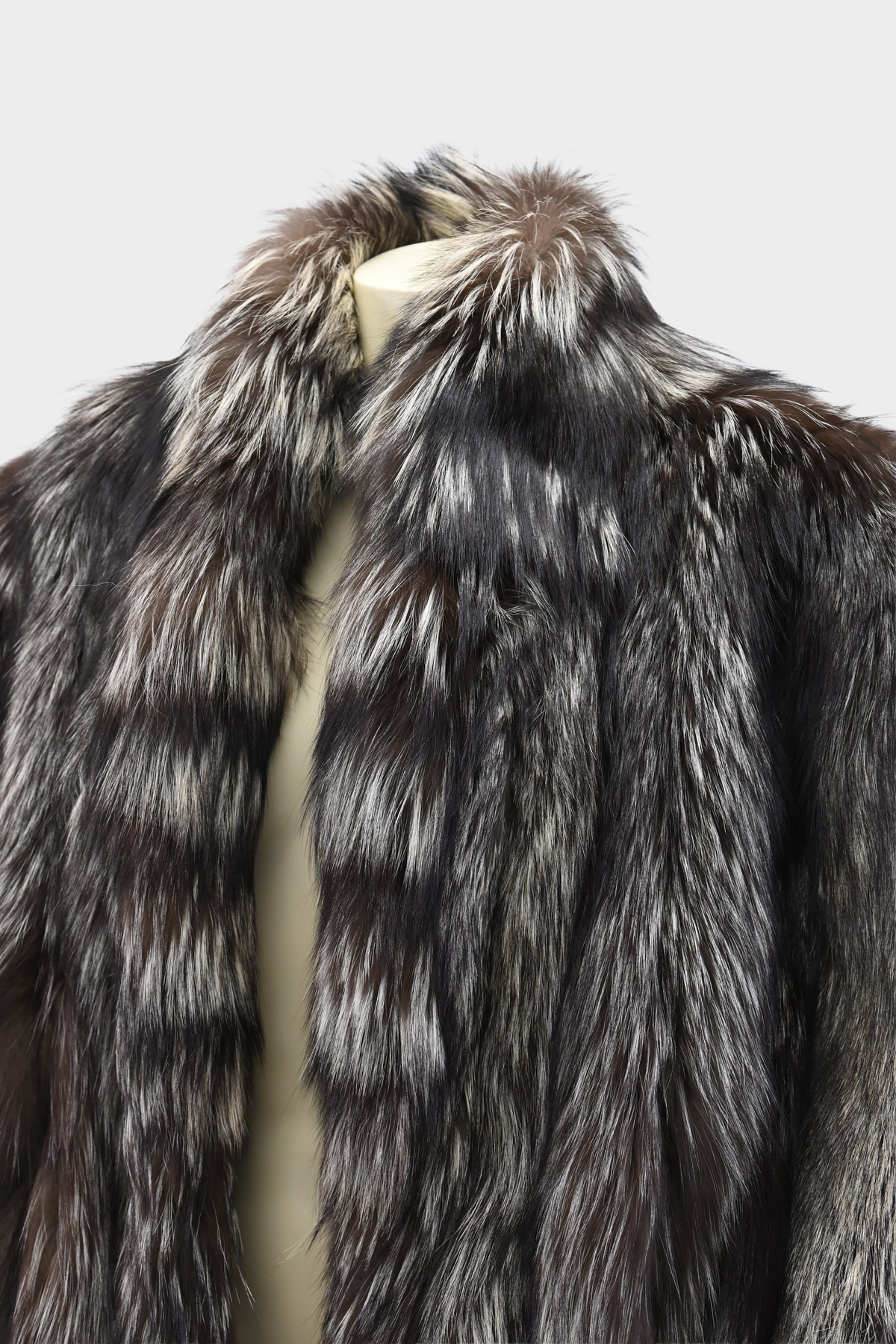 Silver Fox Full Length Fur Coat