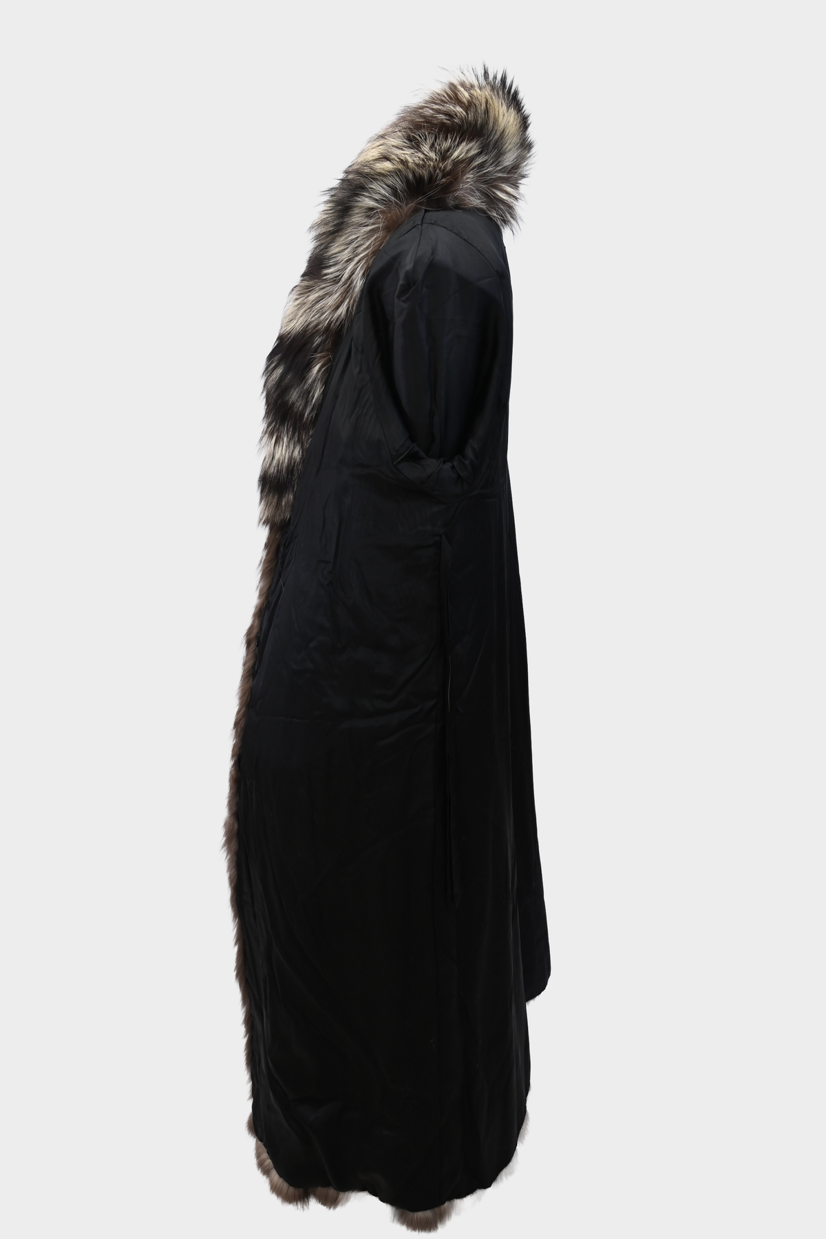 Silver Fox Full Length Fur Coat