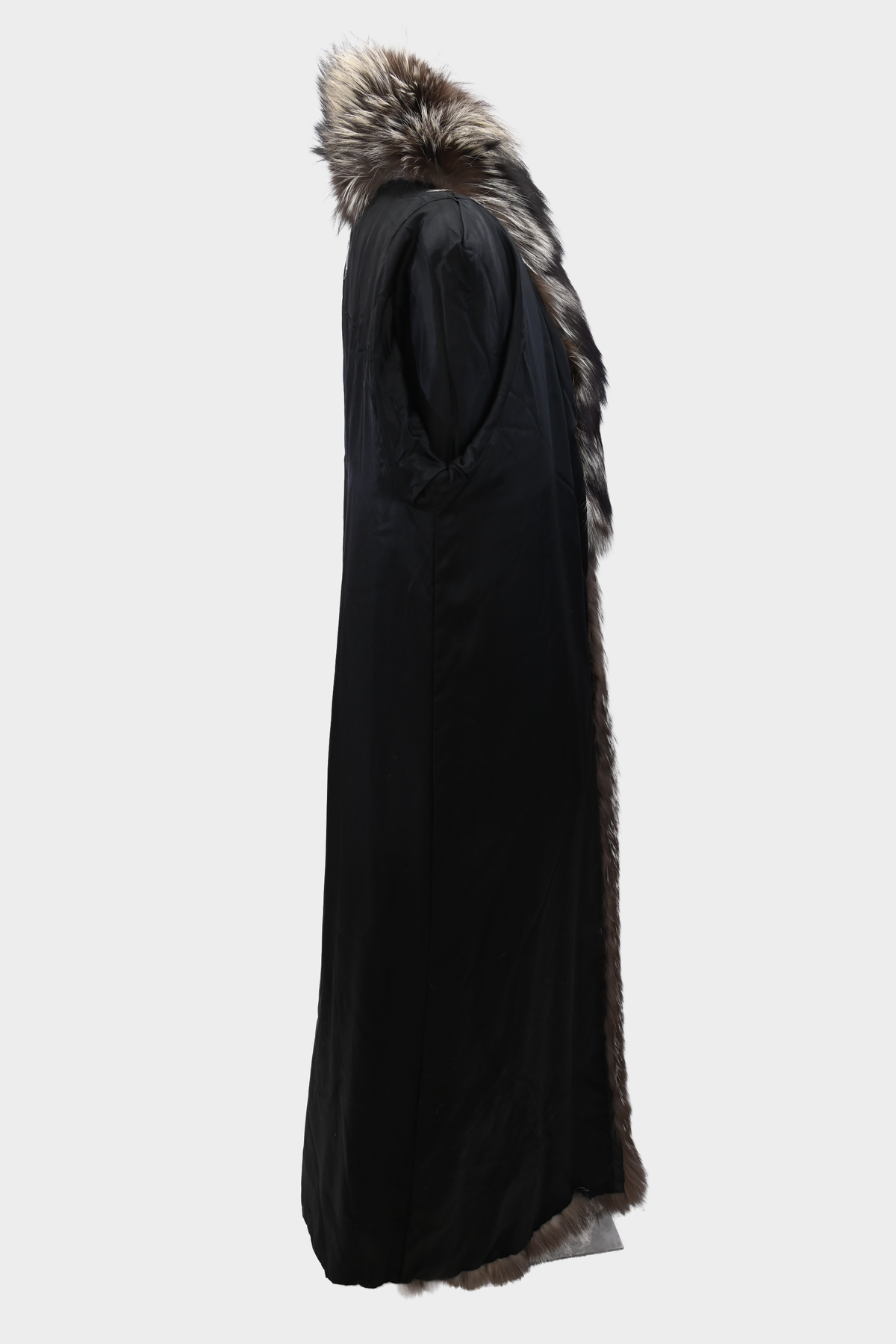 Silver Fox Full Length Fur Coat
