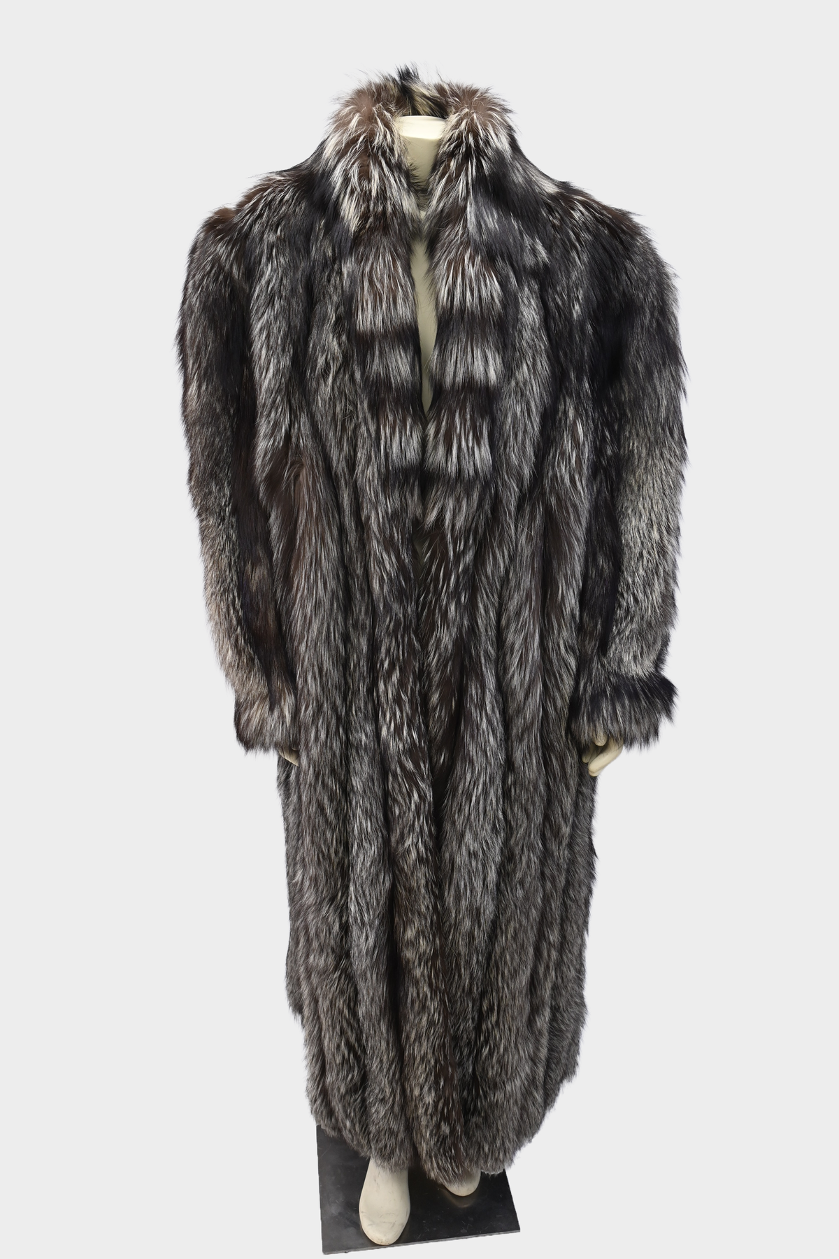 Silver Fox Full Length Fur Coat