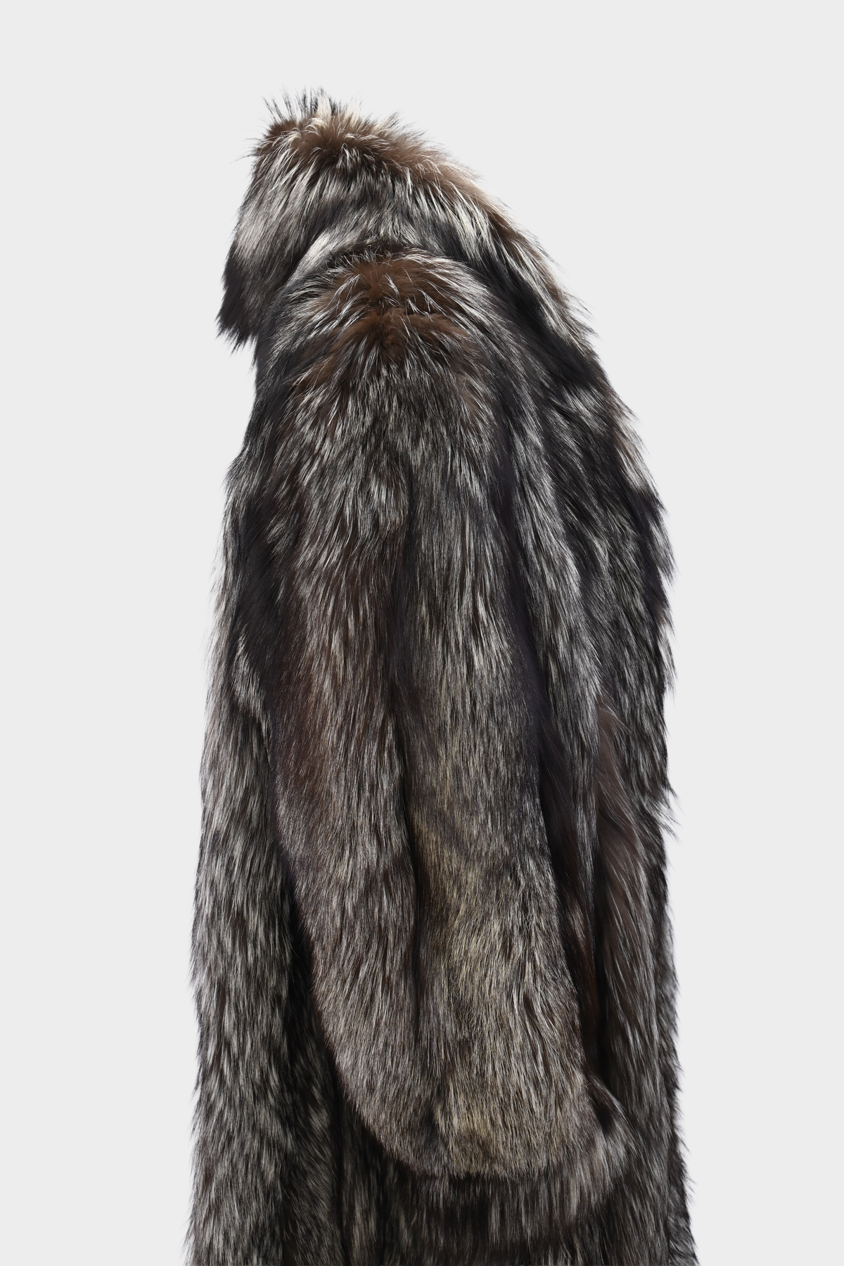 Silver Fox Full Length Fur Coat