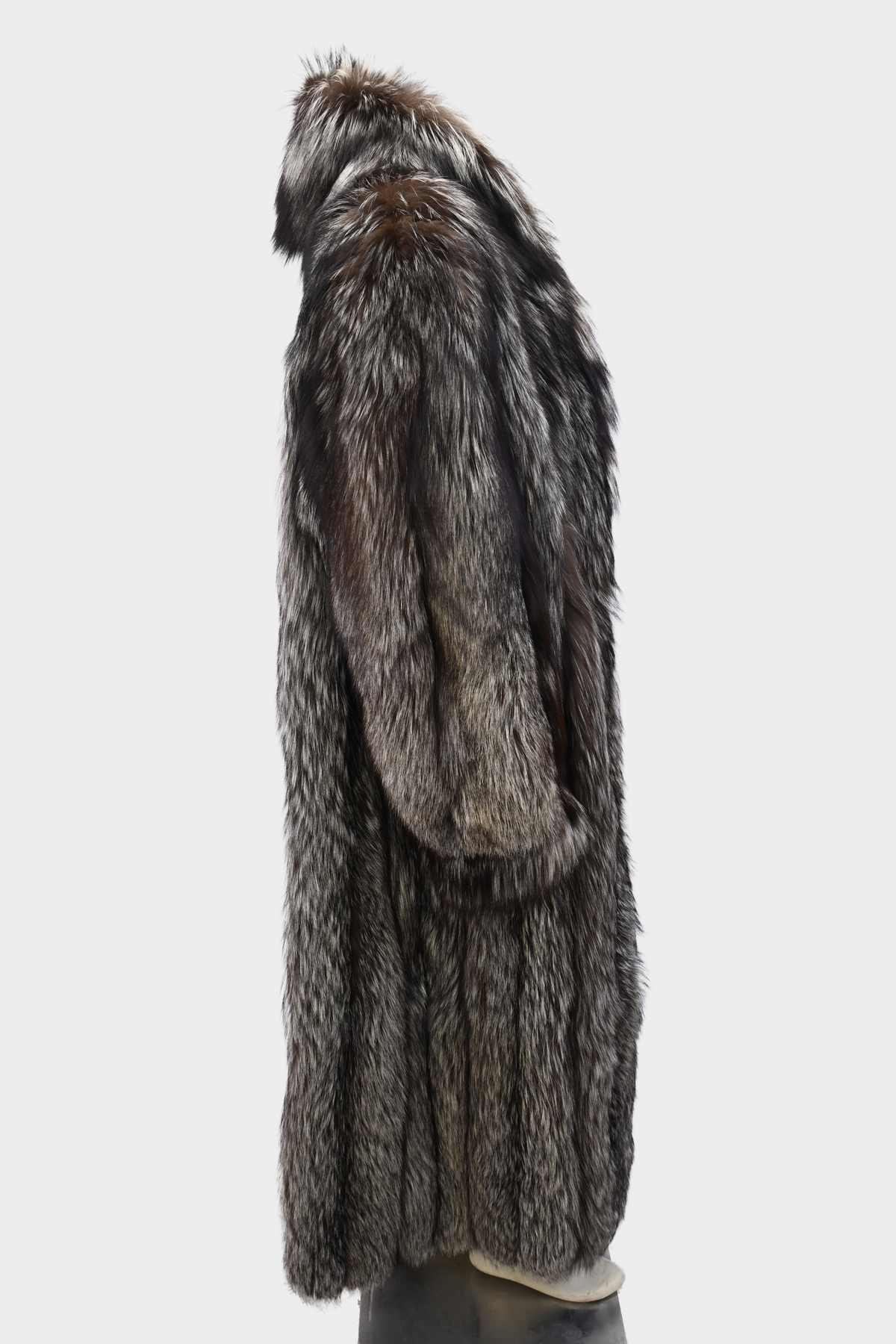 Silver Fox Full Length Fur Coat