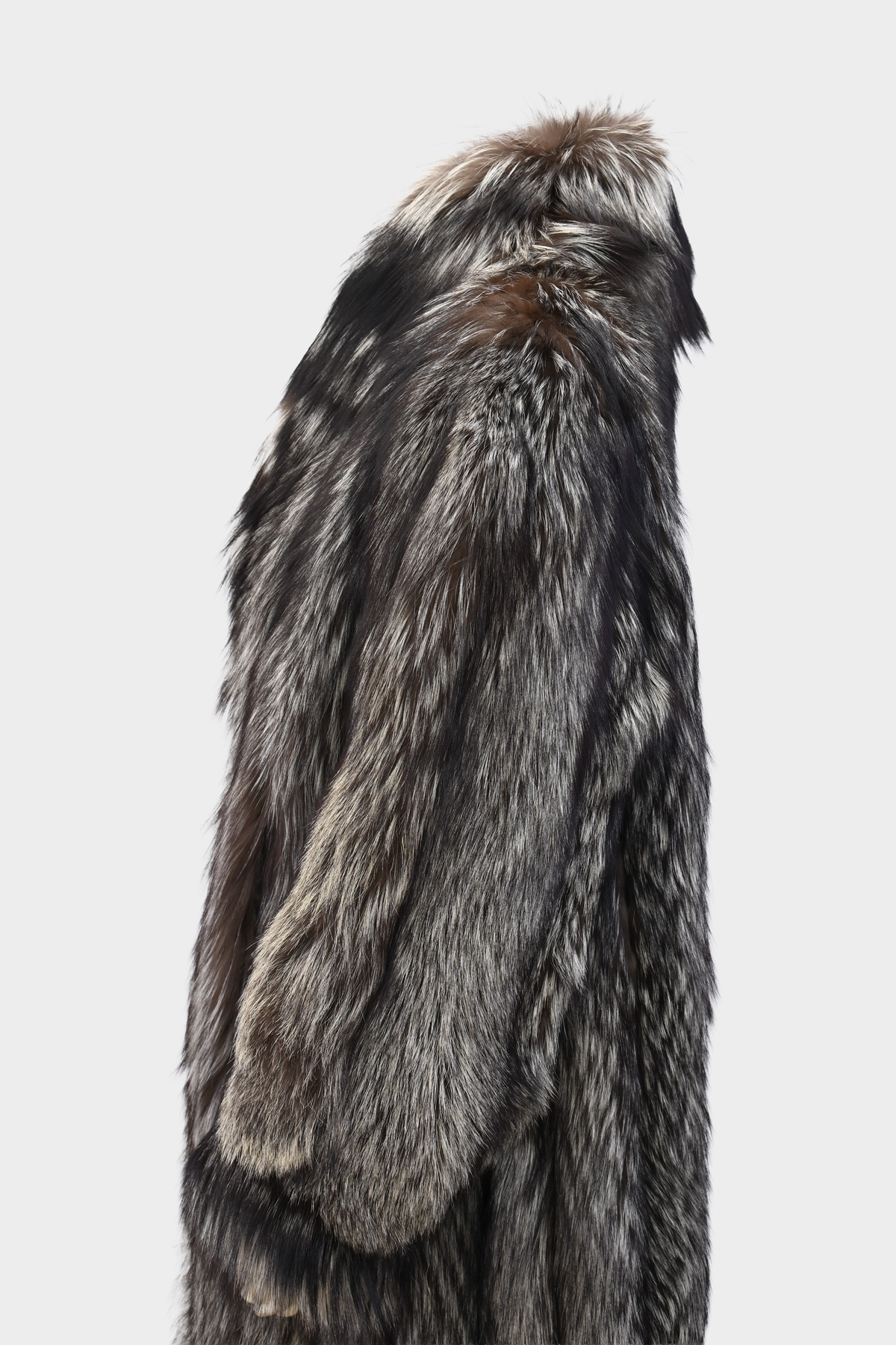 Silver Fox Full Length Fur Coat
