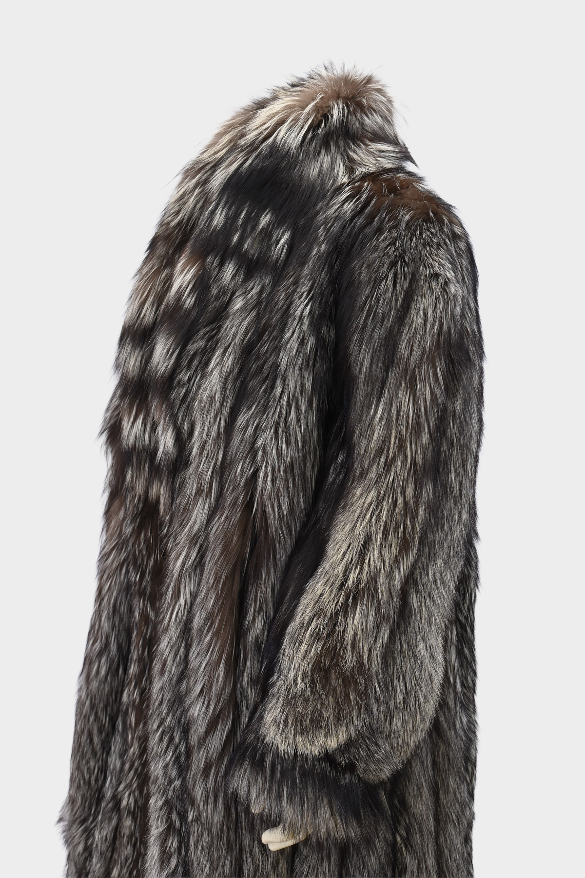 Silver Fox Full Length Fur Coat