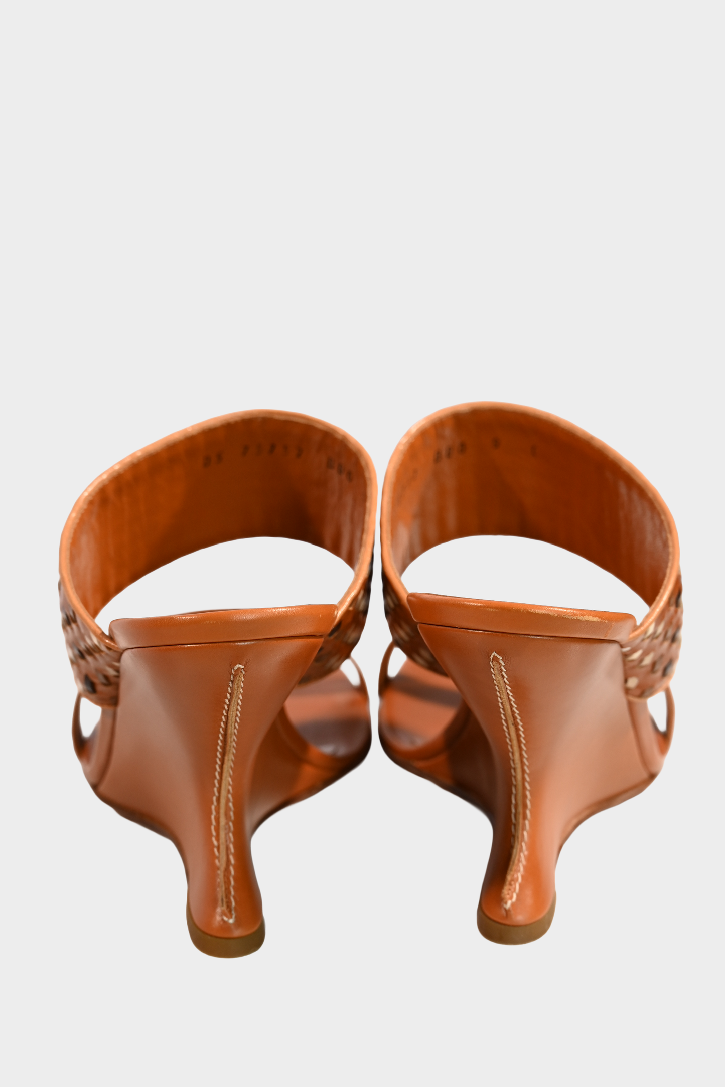 Salvatore Ferragamo Leather Wedge Mule Sandals Size 9