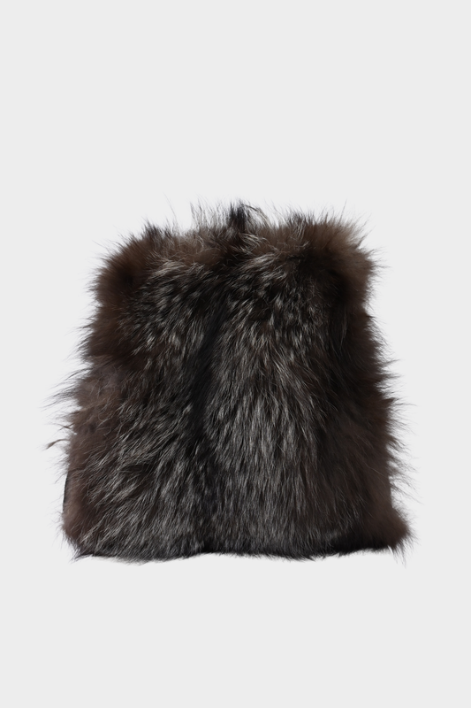 Silver Fox Fur Muff