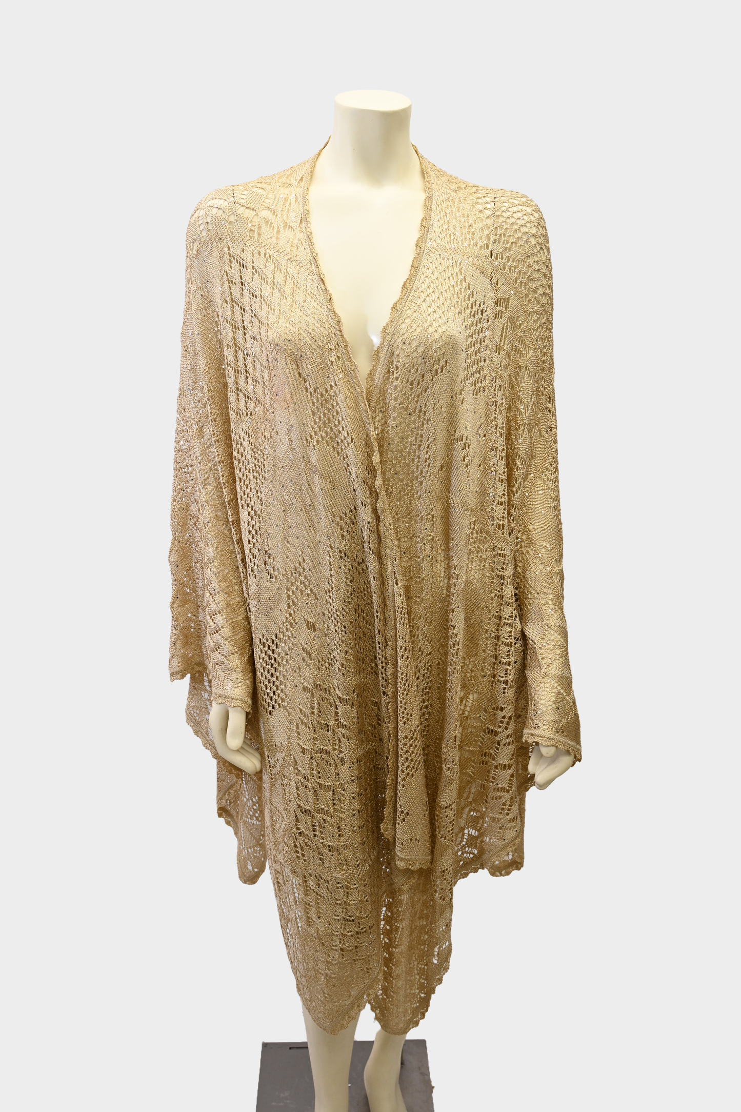 St. John Gold Poncho Cardigan