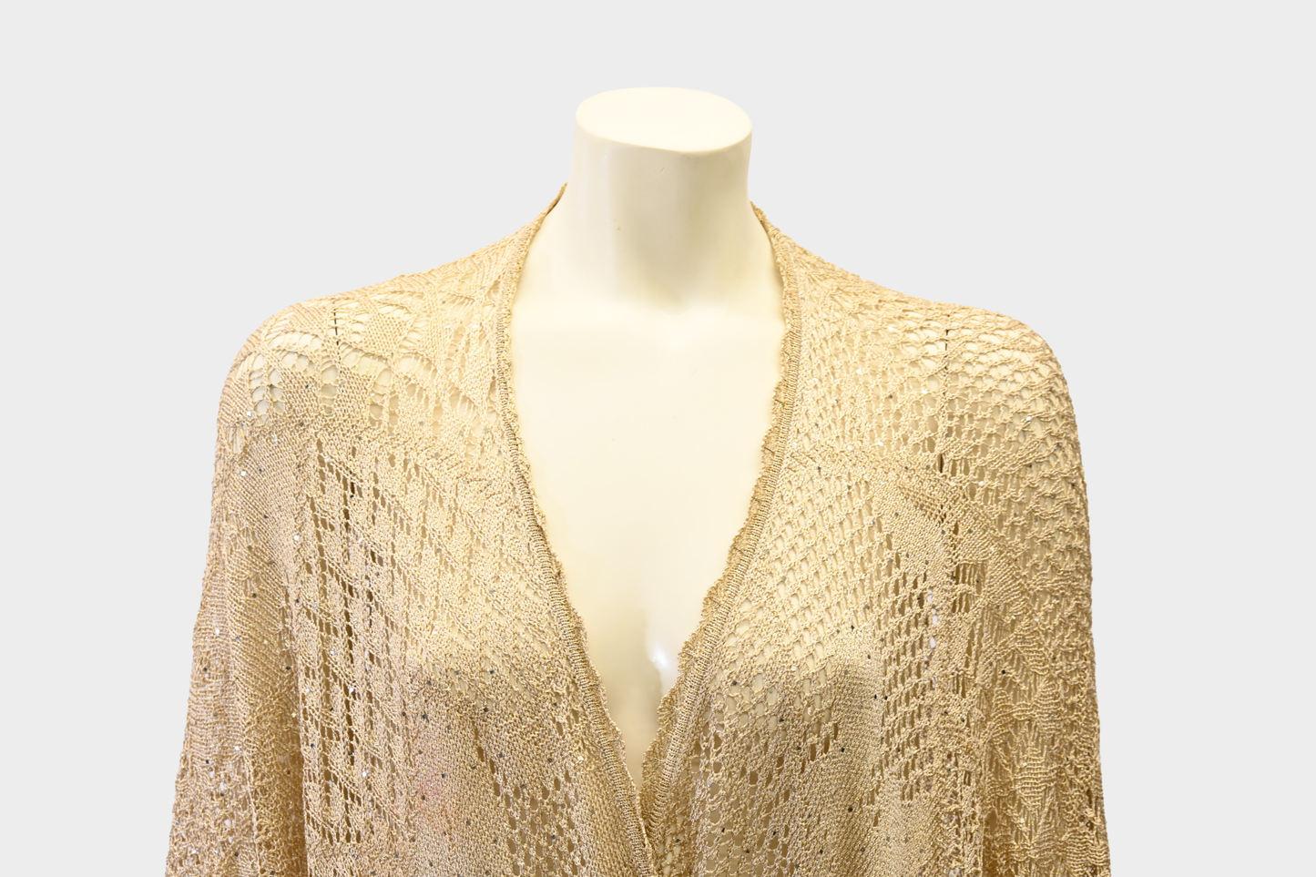 St. John Gold Poncho Cardigan
