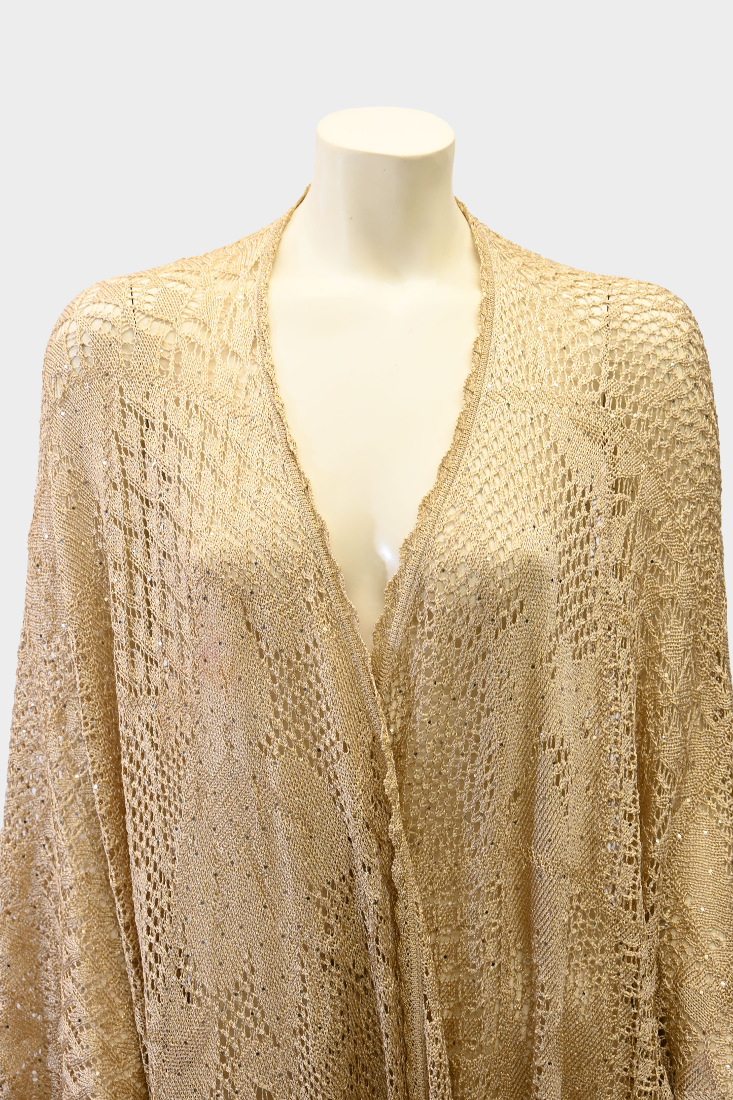 St. John Gold Poncho Cardigan