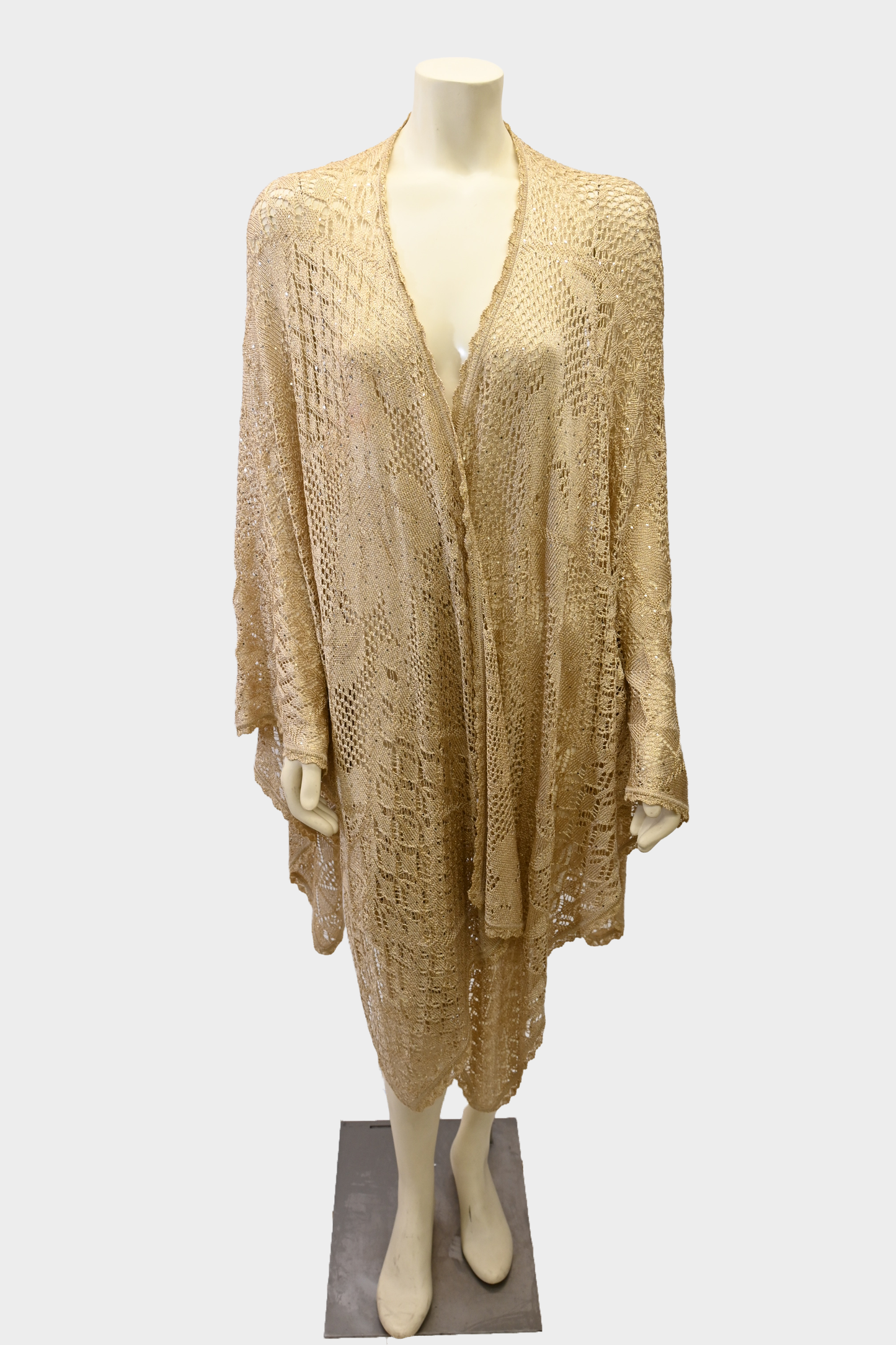 St. John Gold Poncho Cardigan