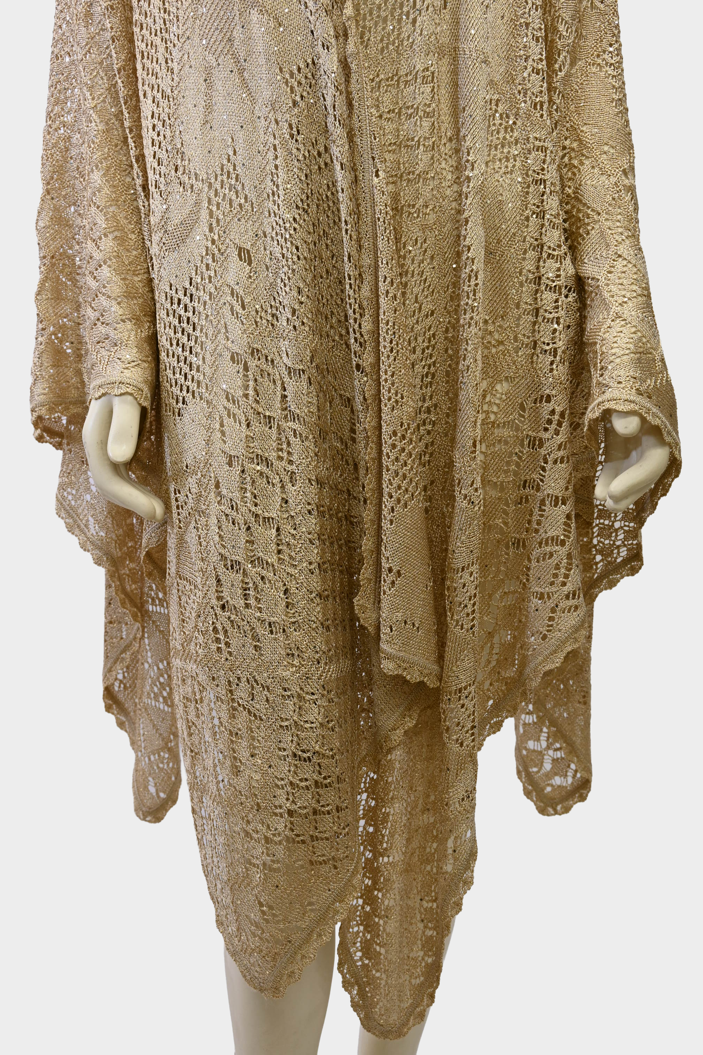 St. John Gold Poncho Cardigan