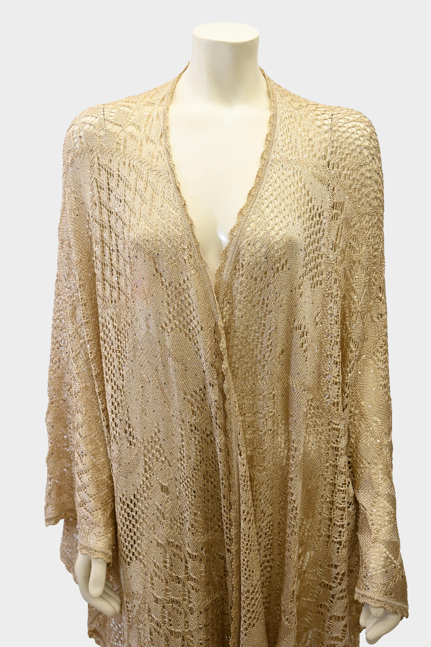 St. John Gold Poncho Cardigan
