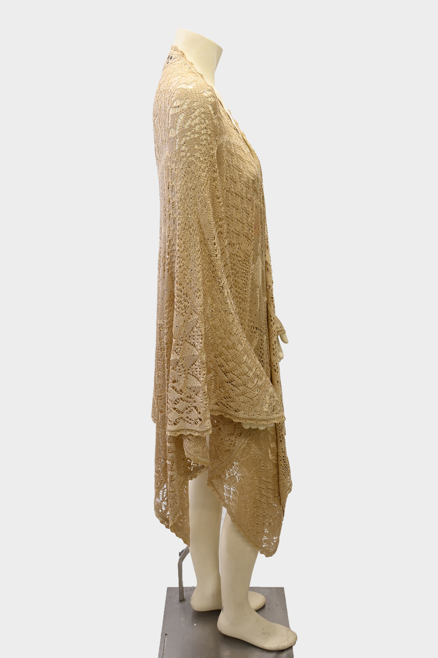 St. John Gold Poncho Cardigan