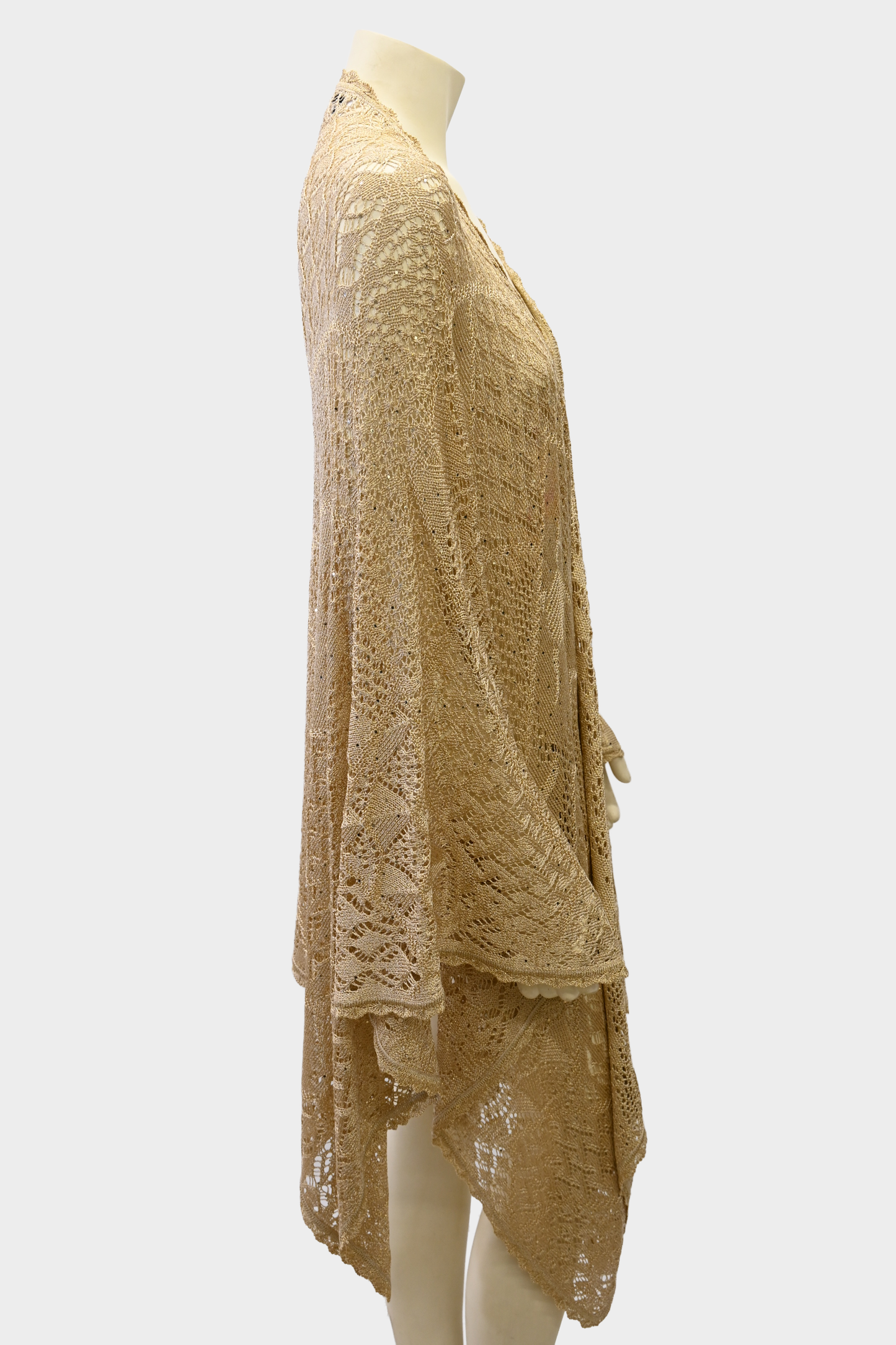 St. John Gold Poncho Cardigan
