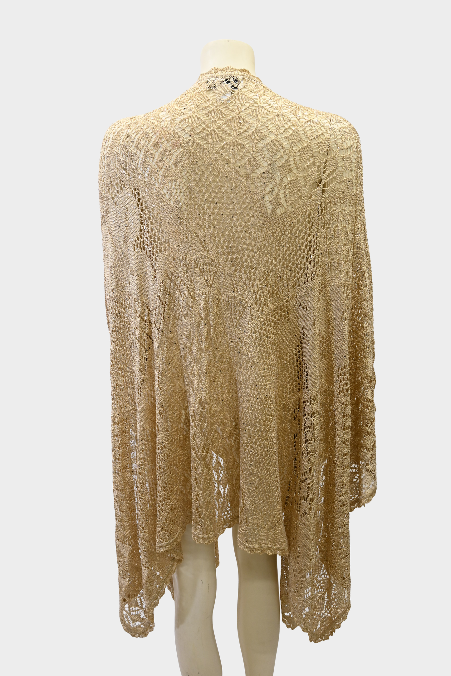 St. John Gold Poncho Cardigan