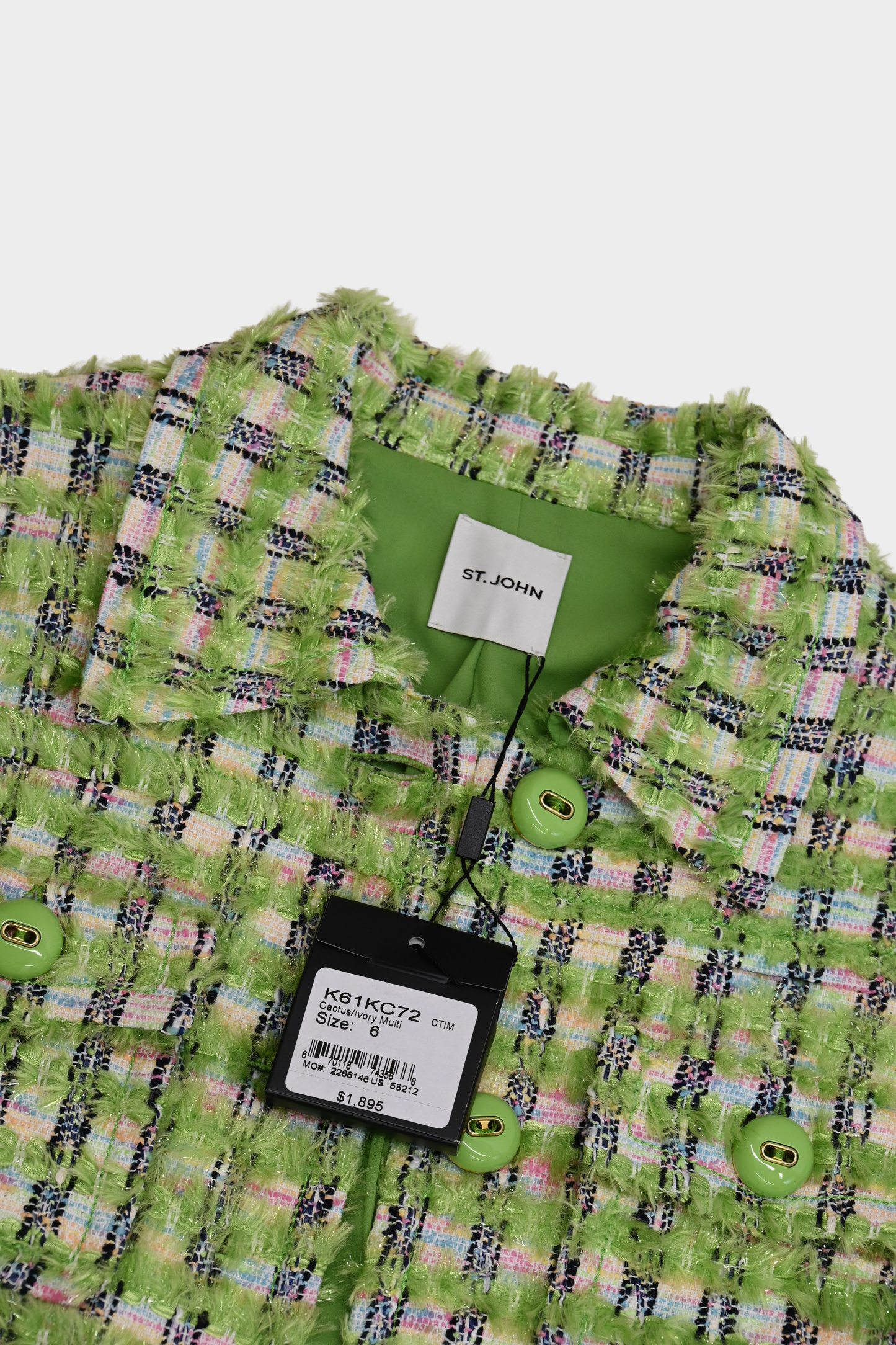 St. John Spring 2025 Tweed Crop Jacket NWT