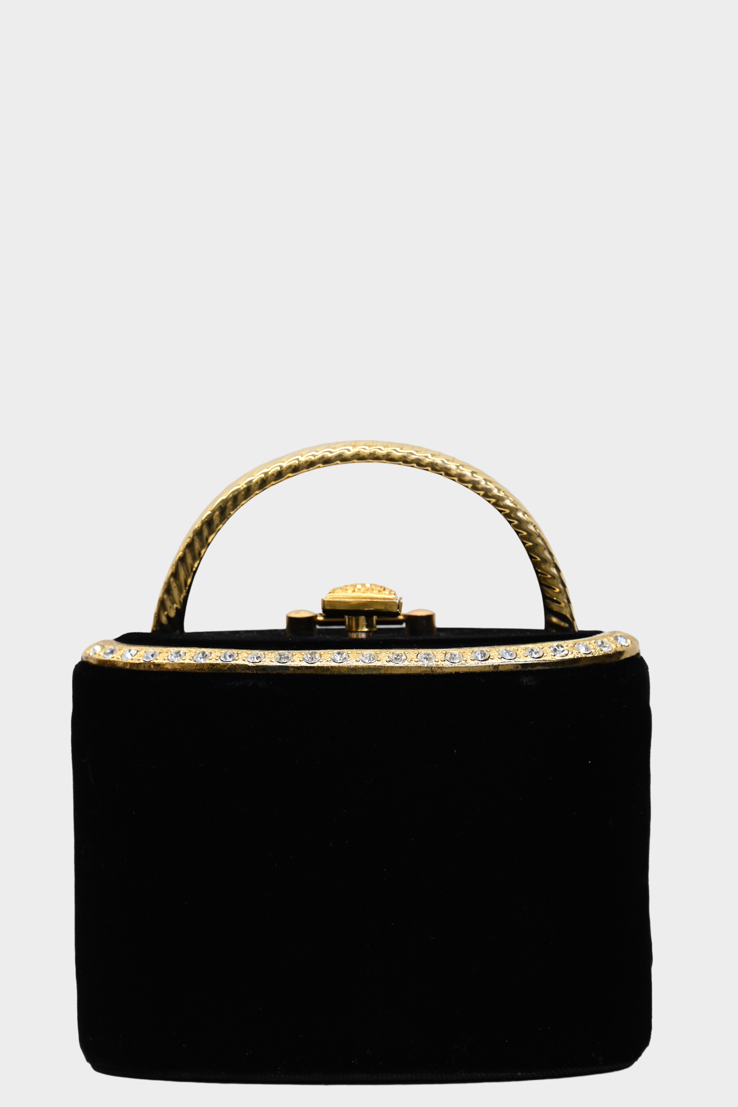 J&S Original Black Velvet Evening Bag - Vintage