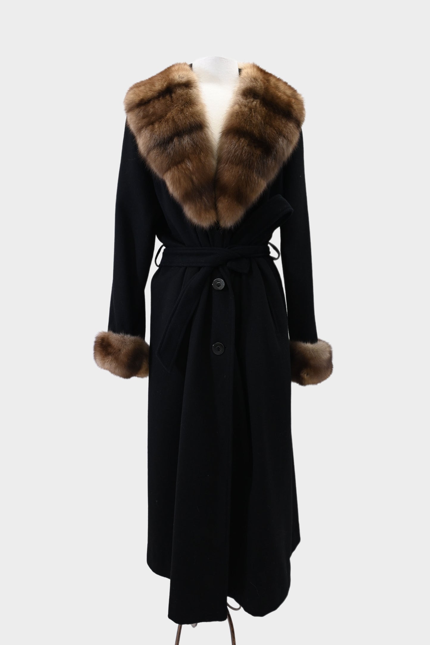 Wool & Sable Fur Coat