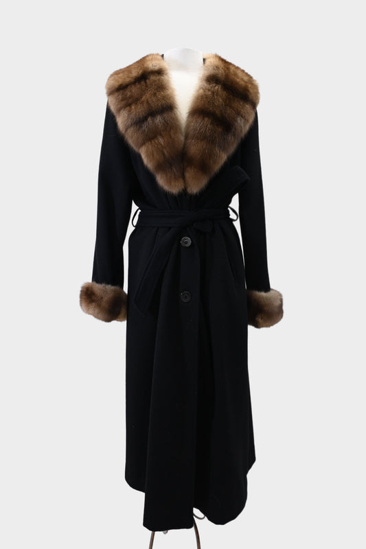 Wool & Sable Fur Coat