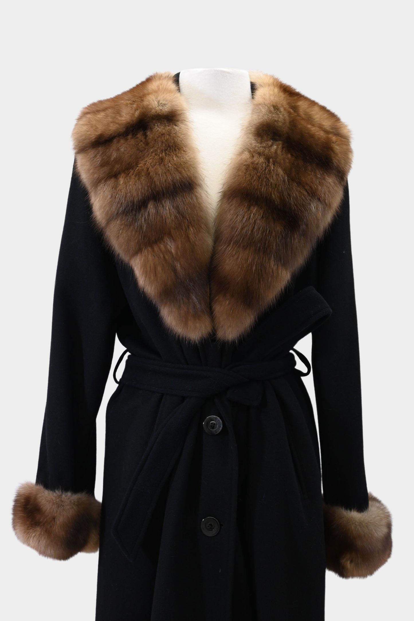 Wool & Sable Fur Coat