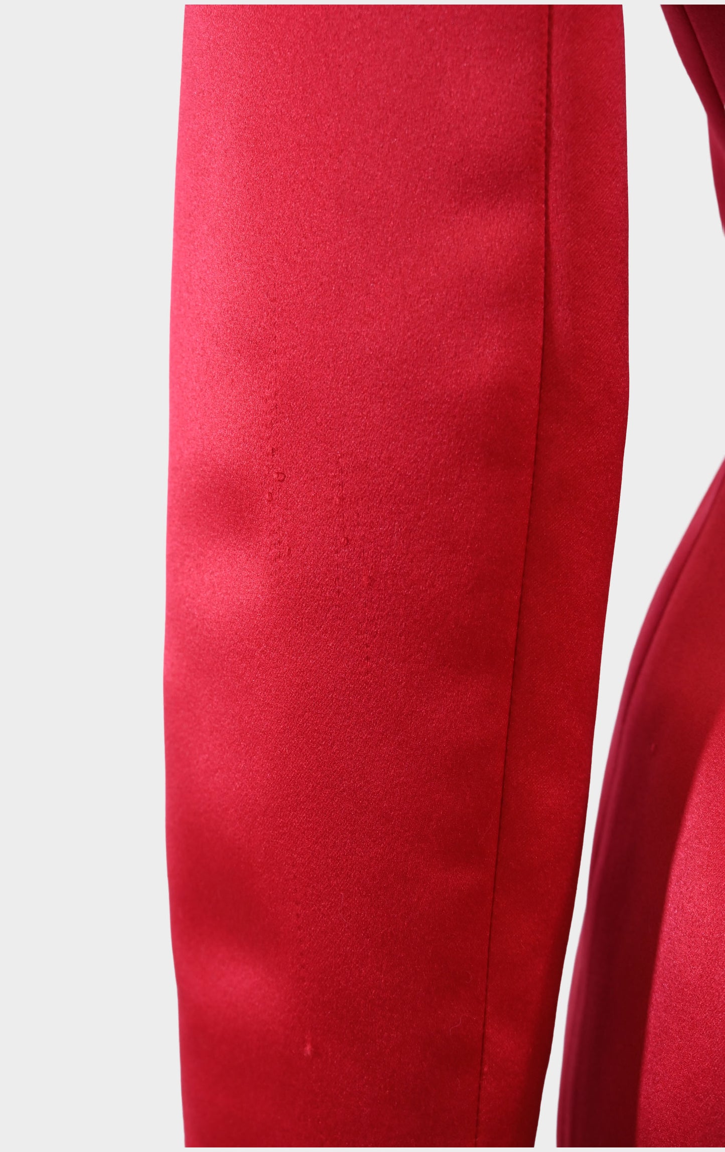 Satin Blazer with Fox Fur Trim