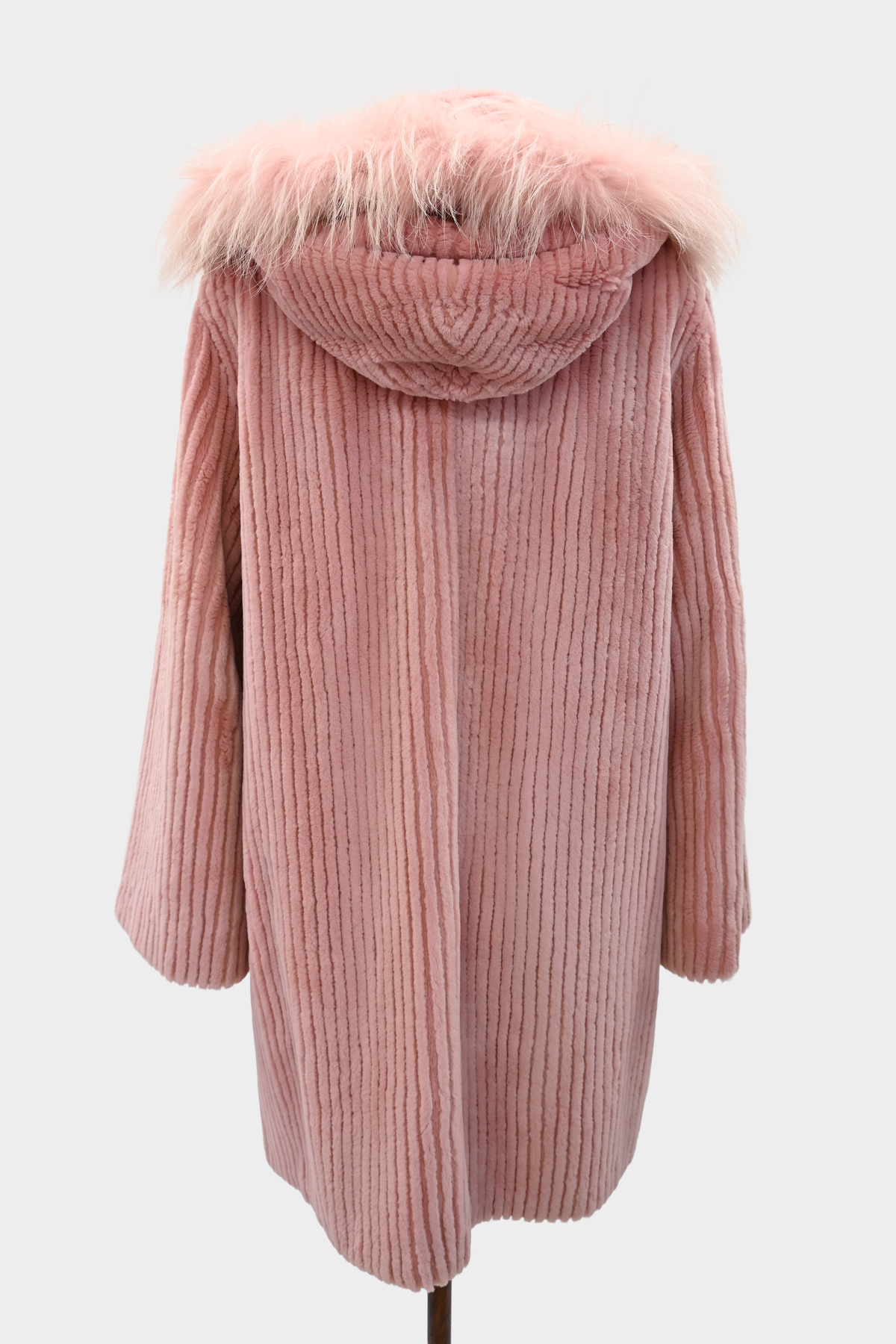 Zuki Sheared Beaver & Feathered Fox Fur Coat