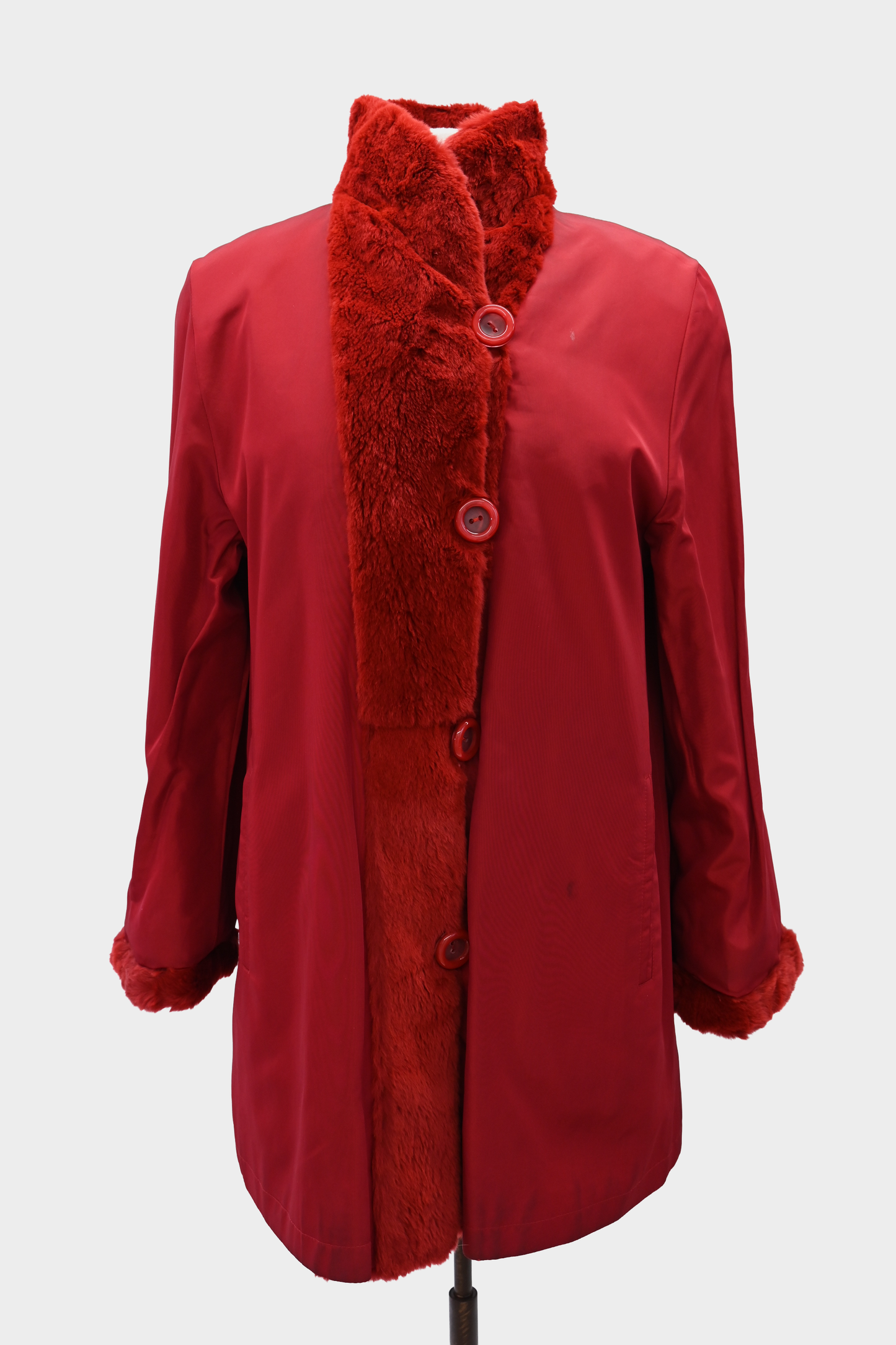 Sheared Reversible Fur Stroller Coat