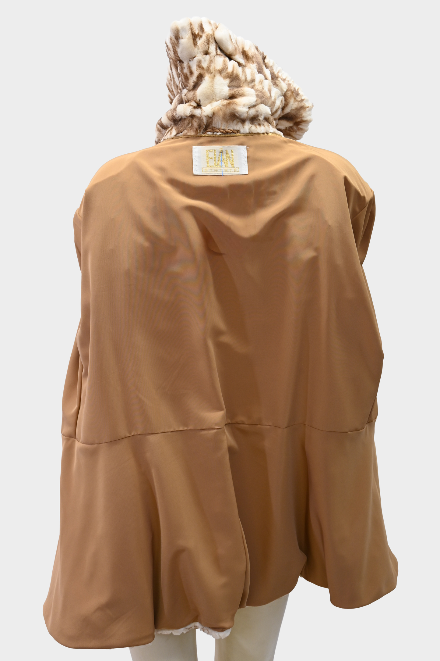 Elan Furs Two-Tone Sheared Mink Ruffle Jacket
