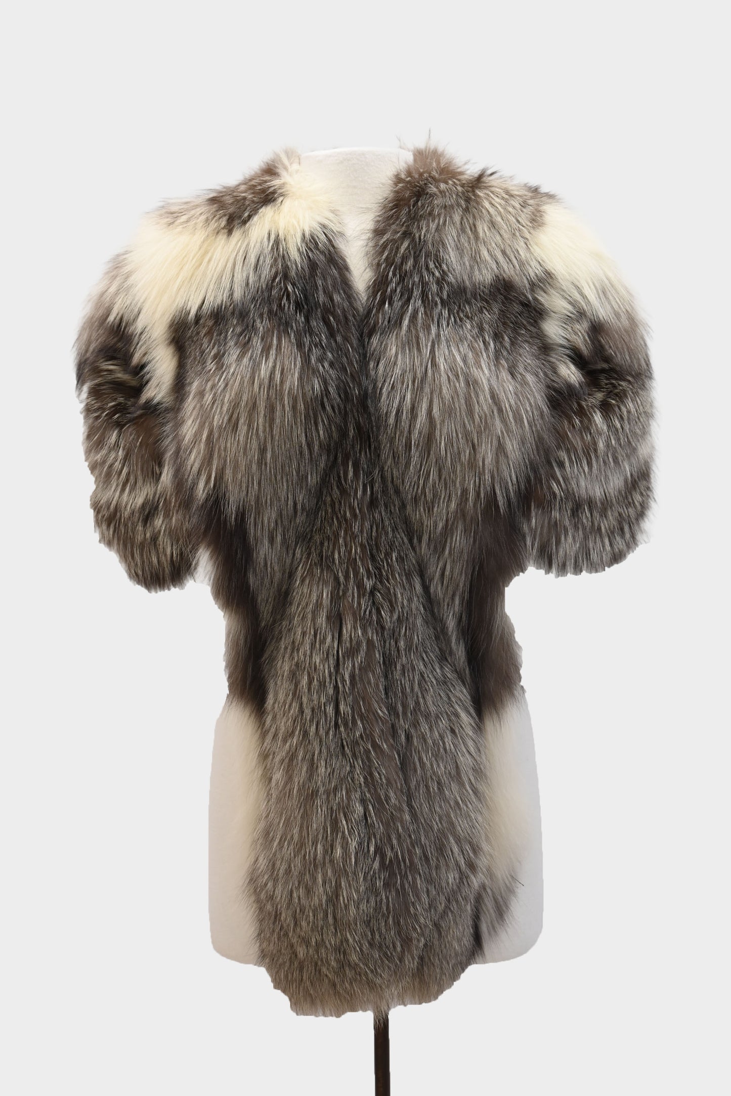 Silver Fox Cropped Fur Jacket