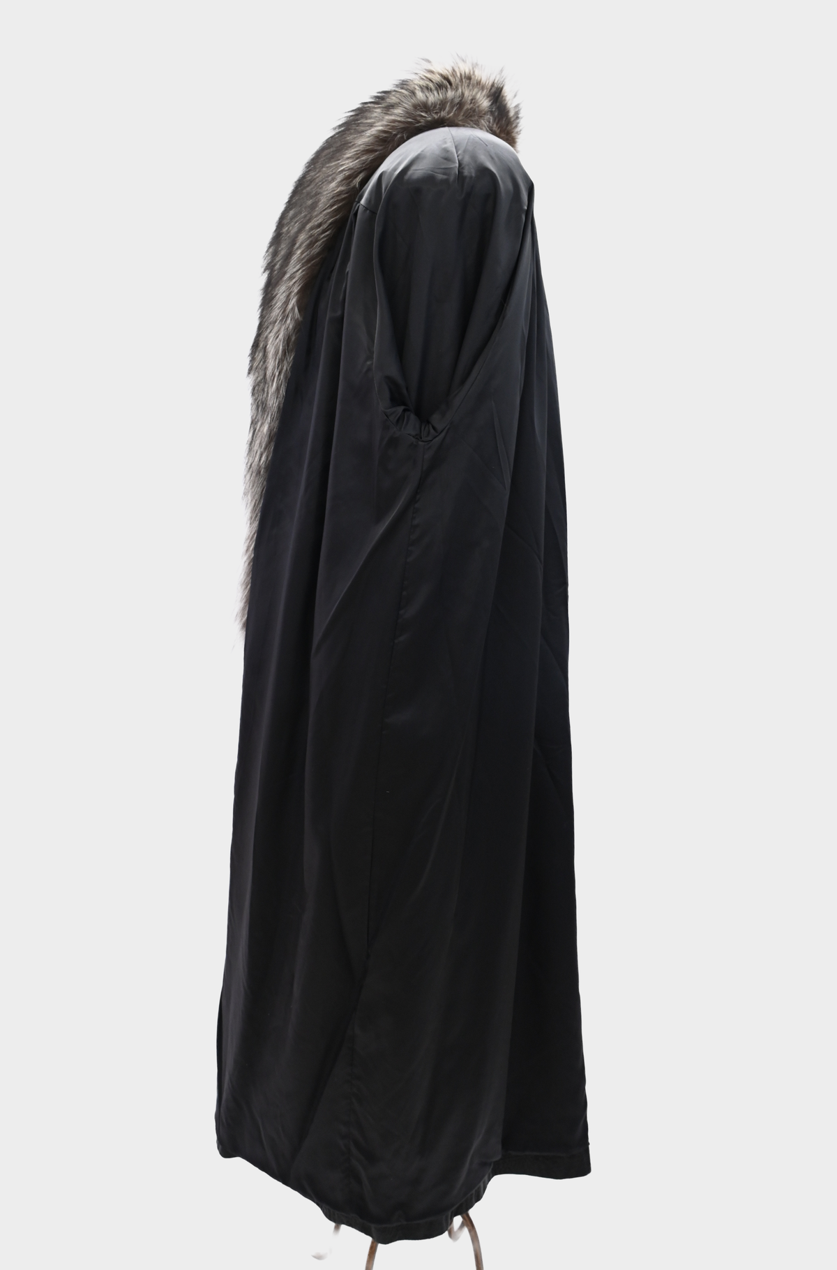 SAGA FOX Silver Fox Royal Tuxedo Trim Embroidered Leather Coat