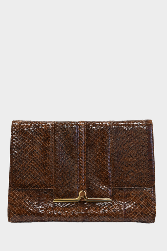Vintage Genuine Snakeskin Clutch Crossbody