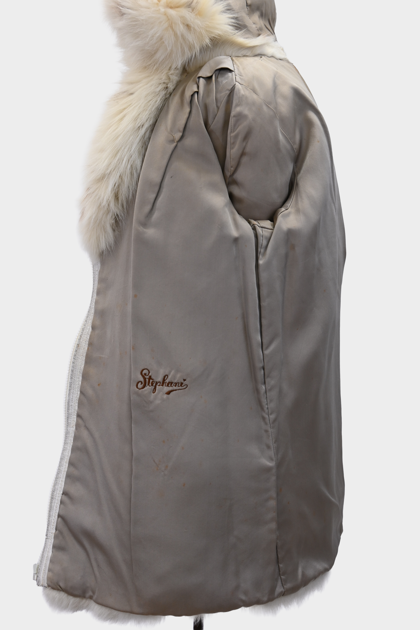 Spotted Fox Fur Bomber Jacket