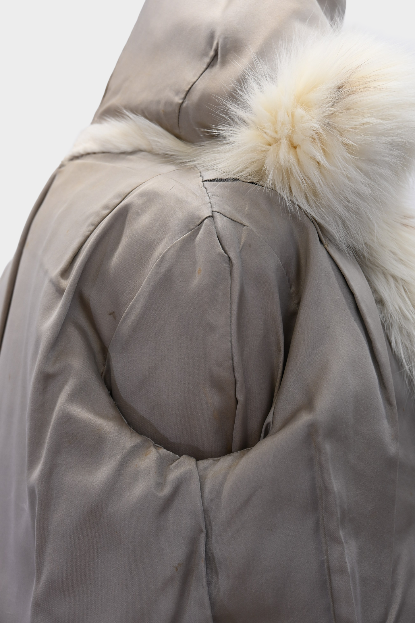 Spotted Fox Fur Bomber Jacket