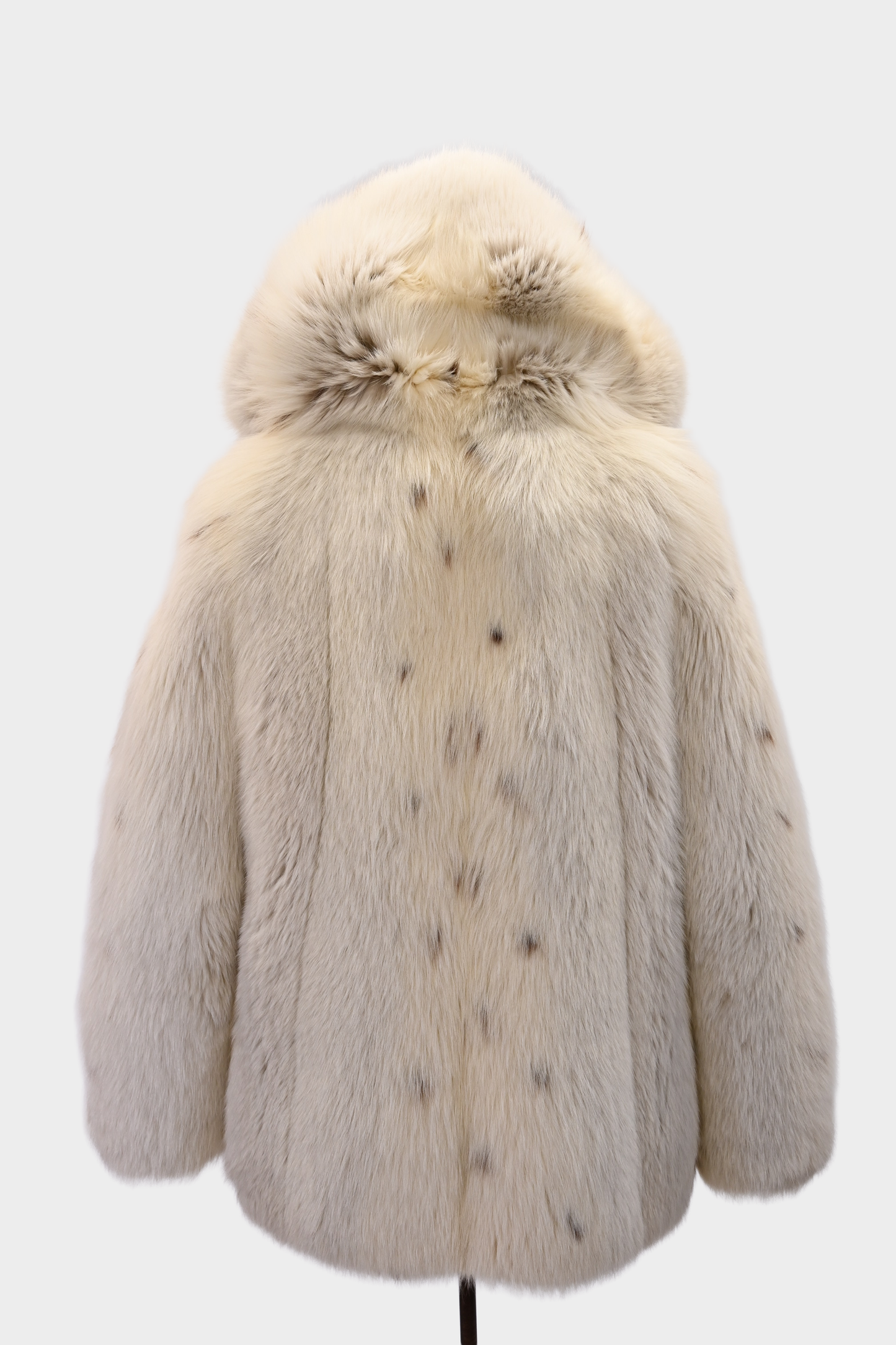 Spotted Fox Fur Bomber Jacket