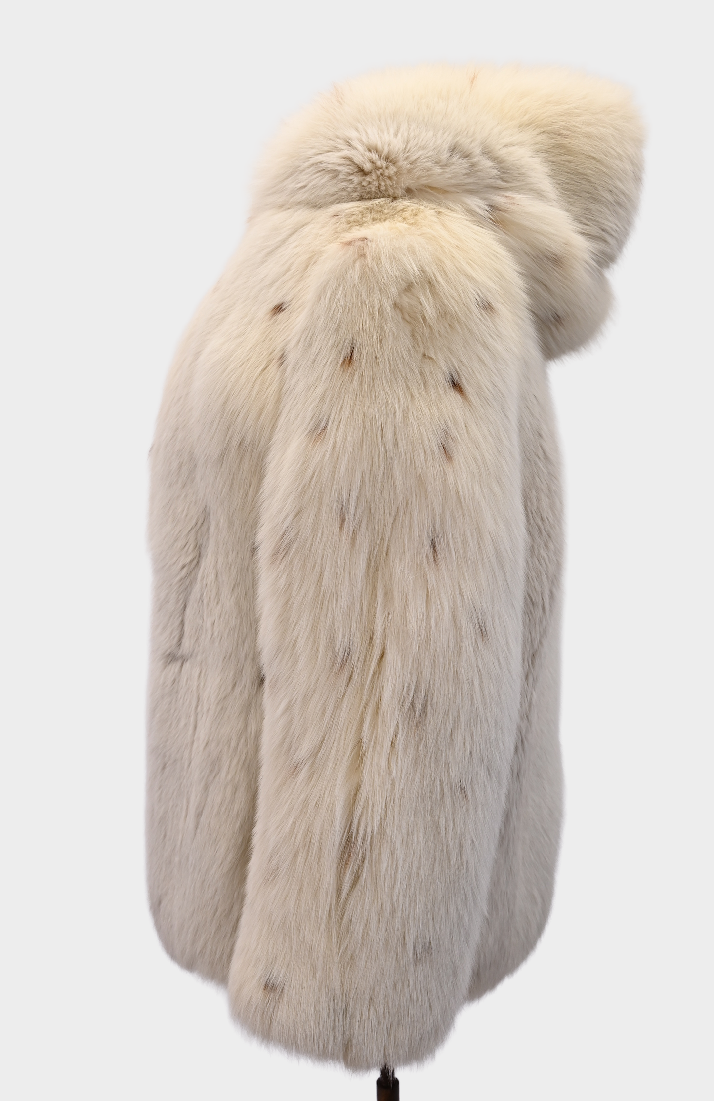 Spotted Fox Fur Bomber Jacket