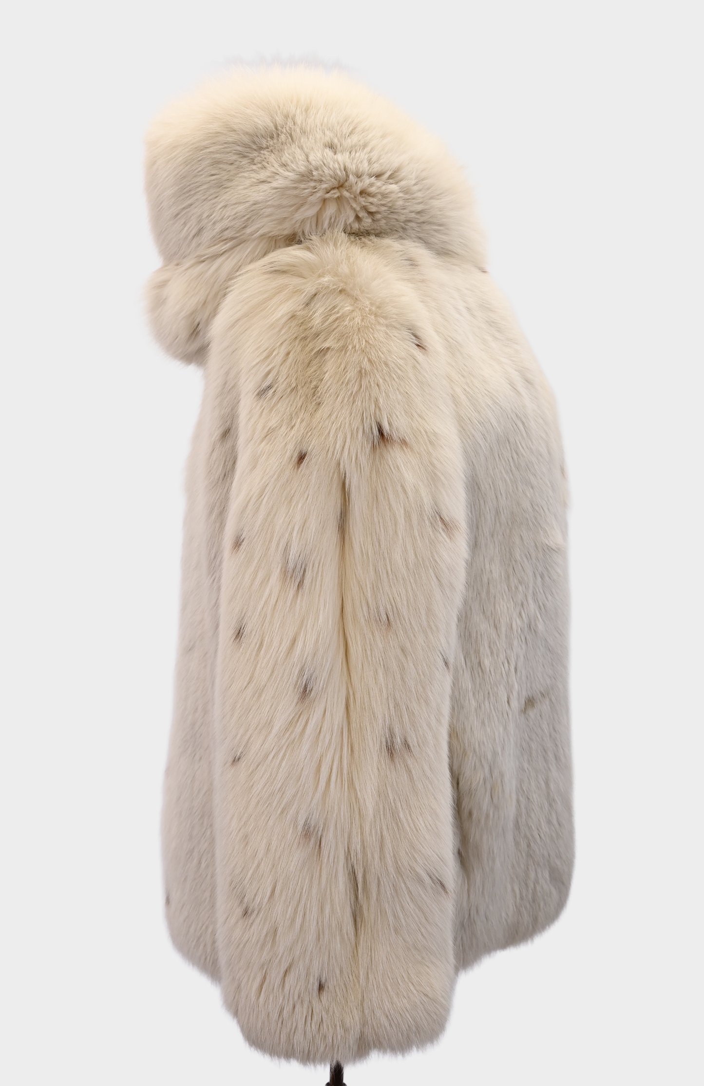 Spotted Fox Fur Bomber Jacket