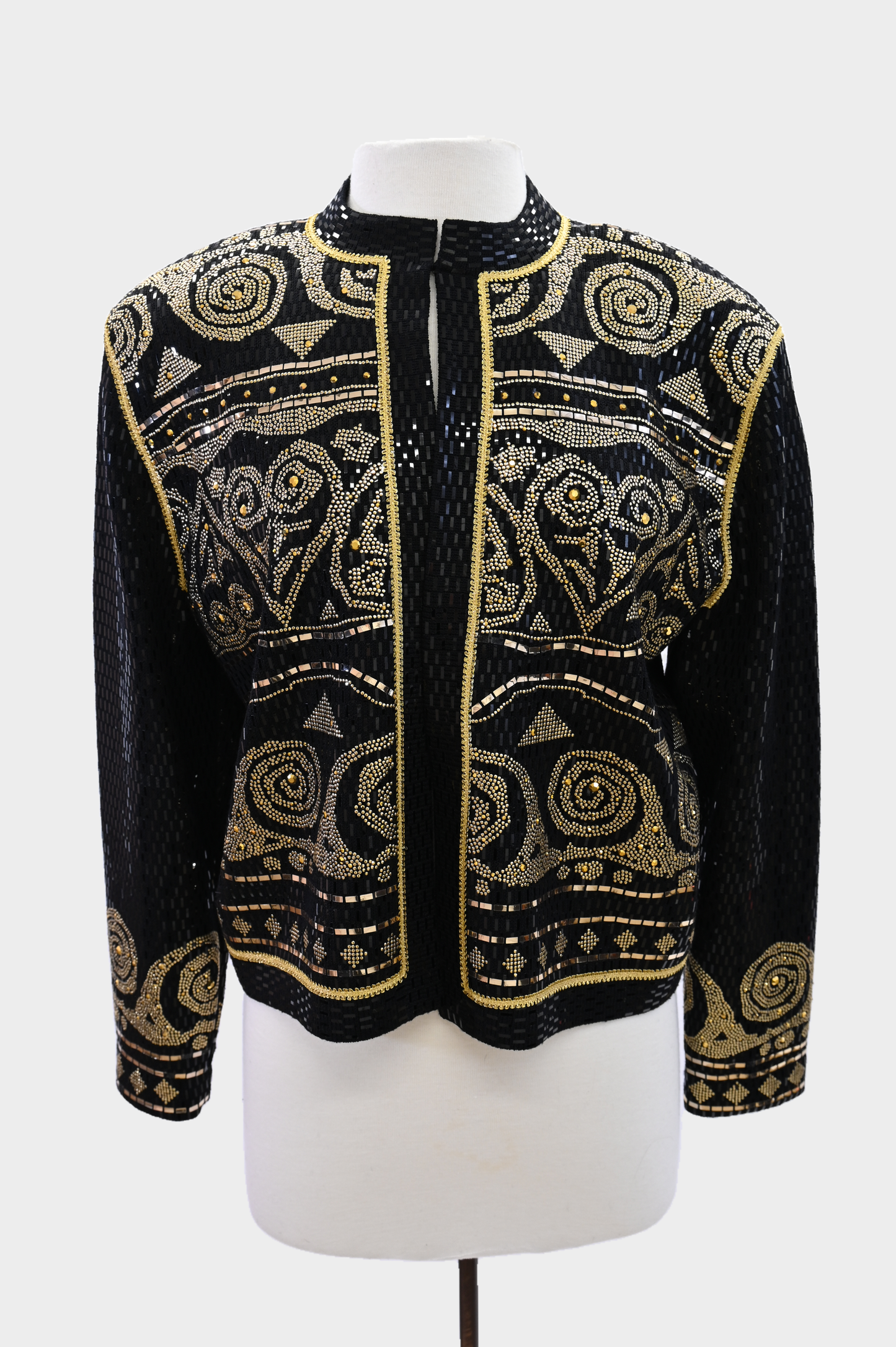 St. John Gold Embellished Evening Jacket