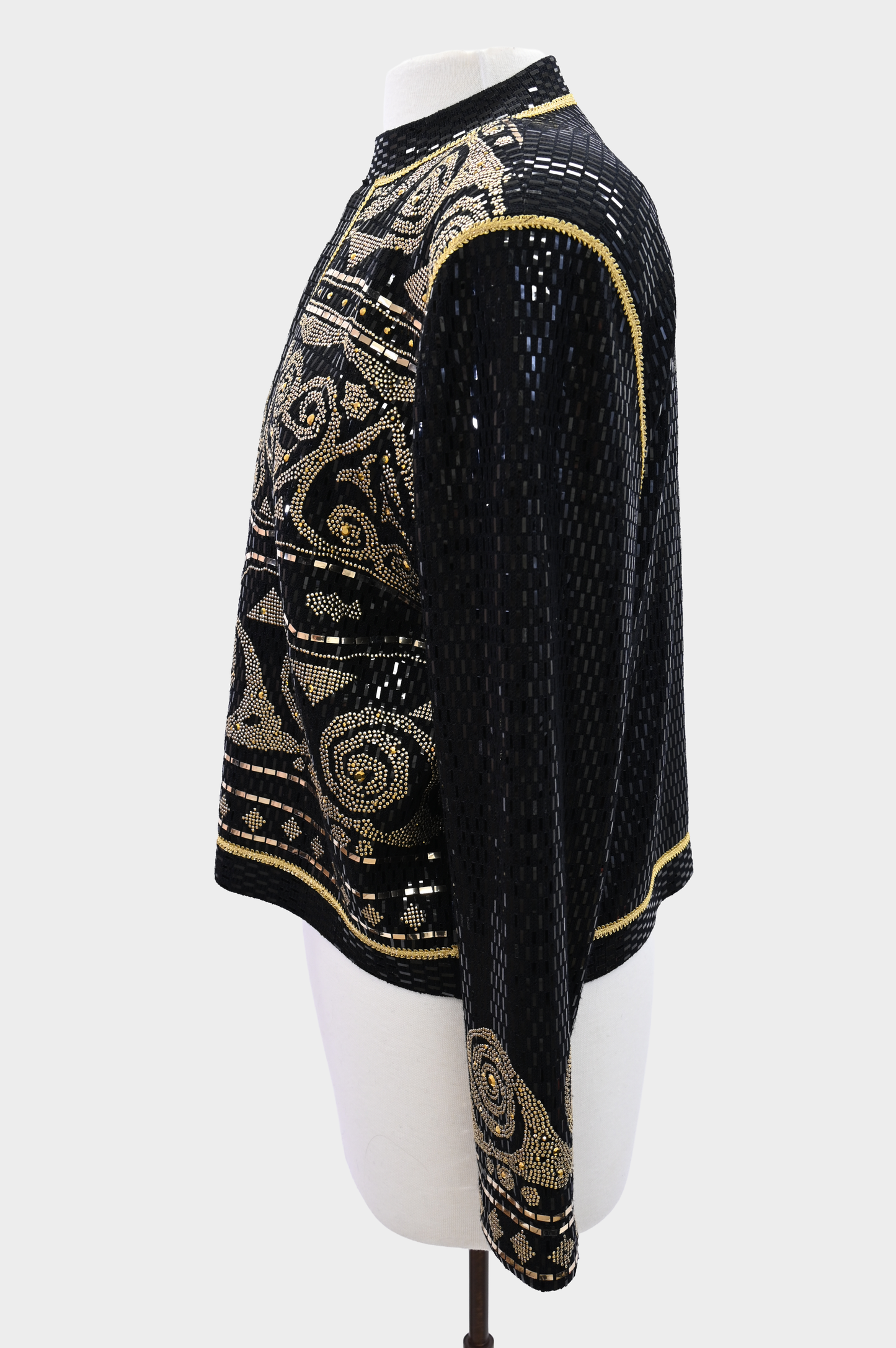 St. John Gold Embellished Evening Jacket