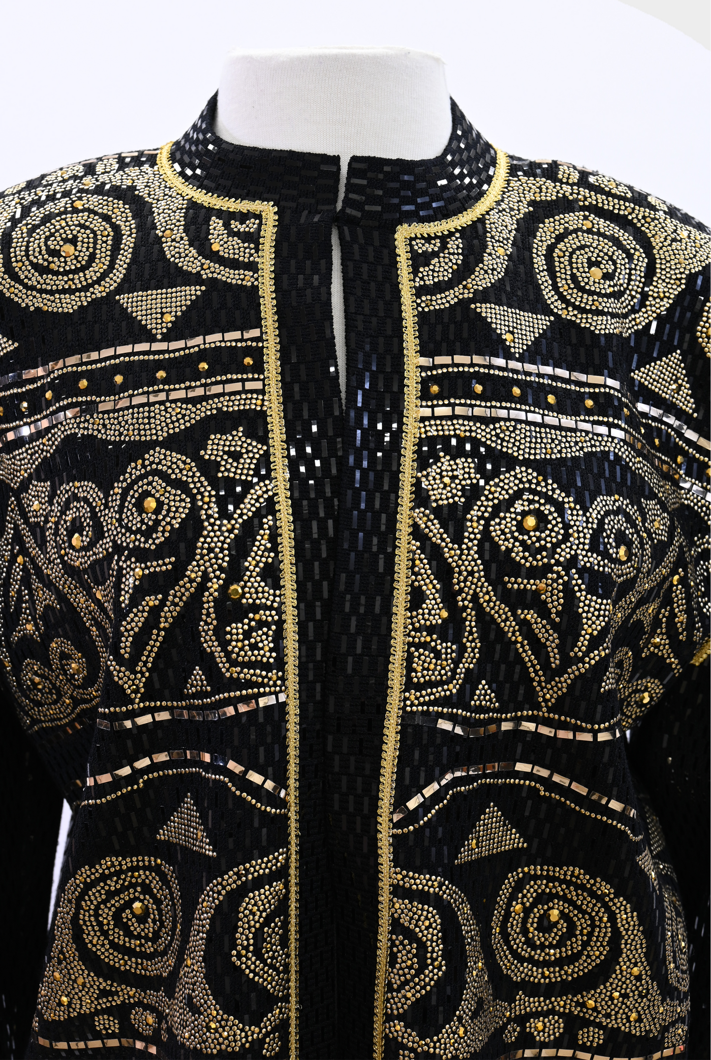 St. John Gold Embellished Evening Jacket