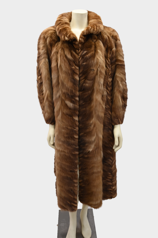 Stone Marten Full Length Fur Coat Rare