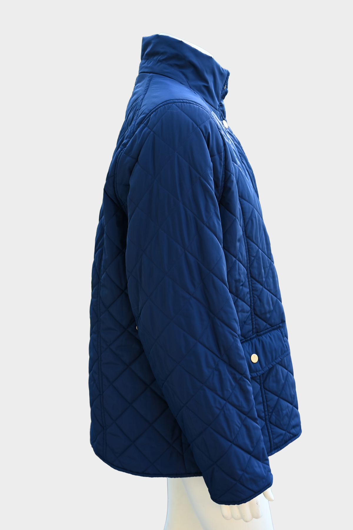 Tory Burch Navy Blue Diamond Quilted Jacket